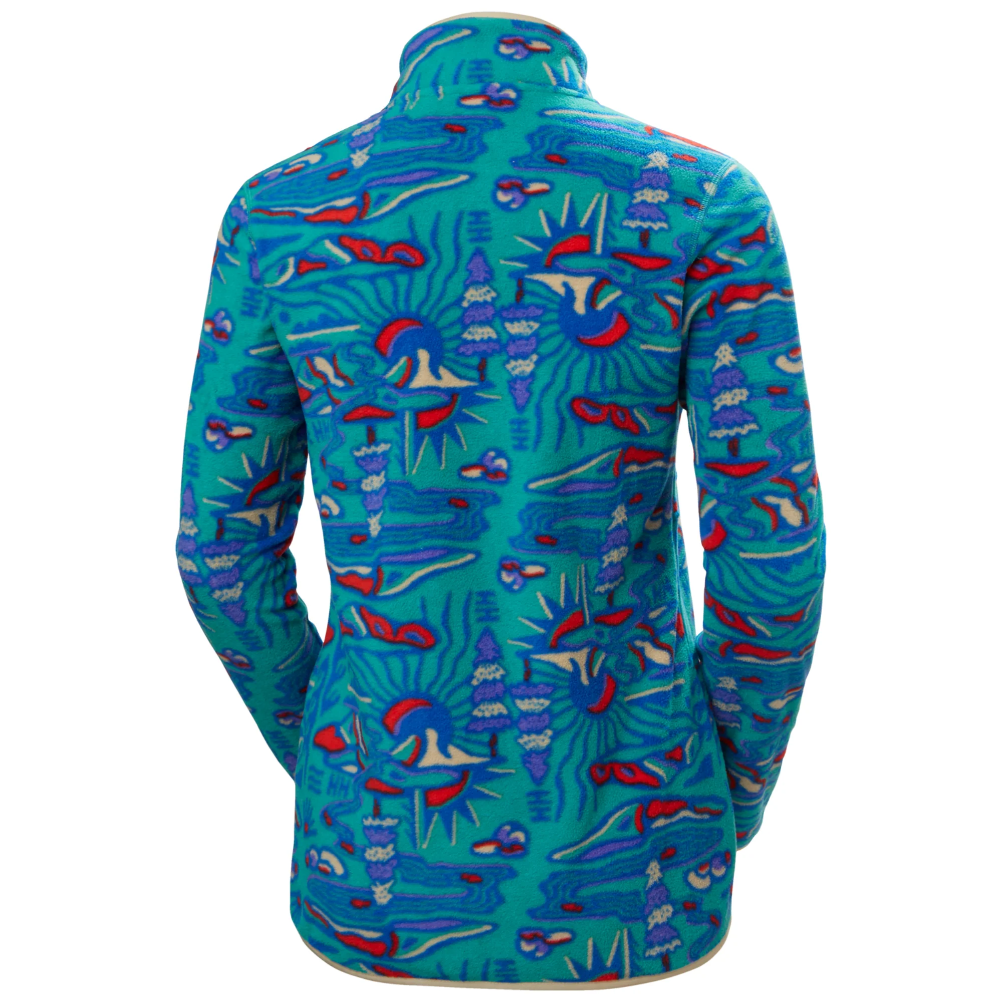 Helly Hansen Women's Maridalen Printed Half Snap Fleece (Dark Mint Rayco) - Image 7