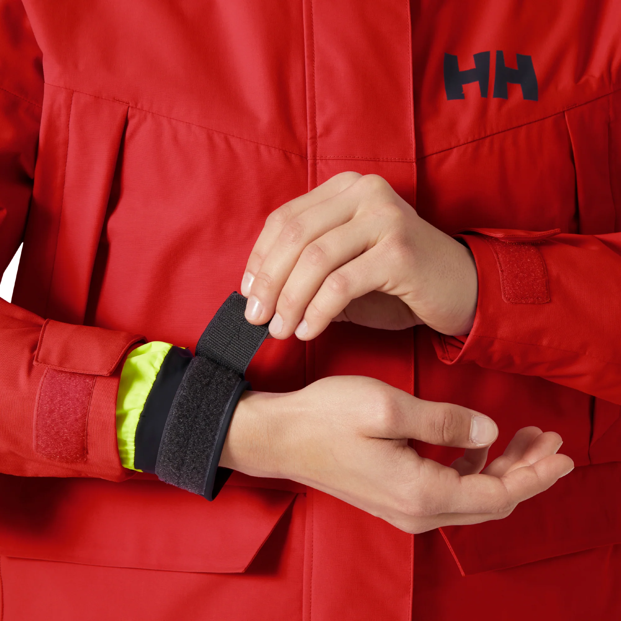 Helly Hansen Women's Pier 4.0 HT Waterproof Sailing Jacket (Alert Red) - Image 8