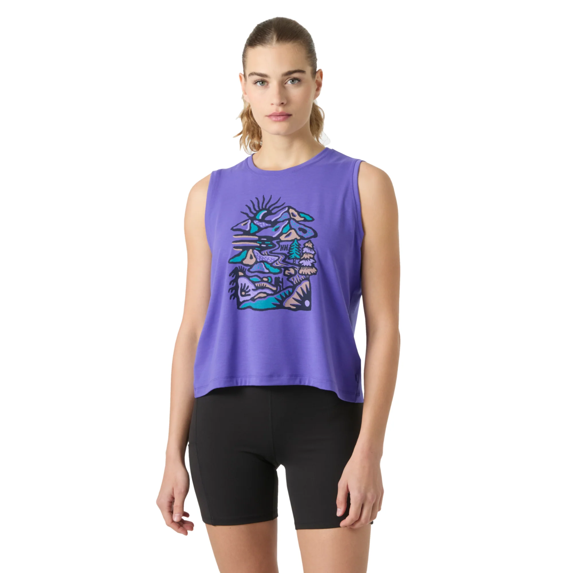 Helly Hansen Women's Skog Graphic UPF50 Technical Tank Top (Ultra Violet)
