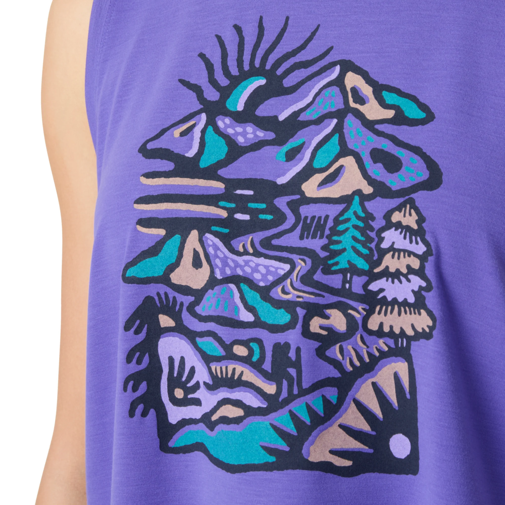 Helly Hansen Women's Skog Graphic UPF50 Technical Tank Top (Ultra Violet) - Image 3