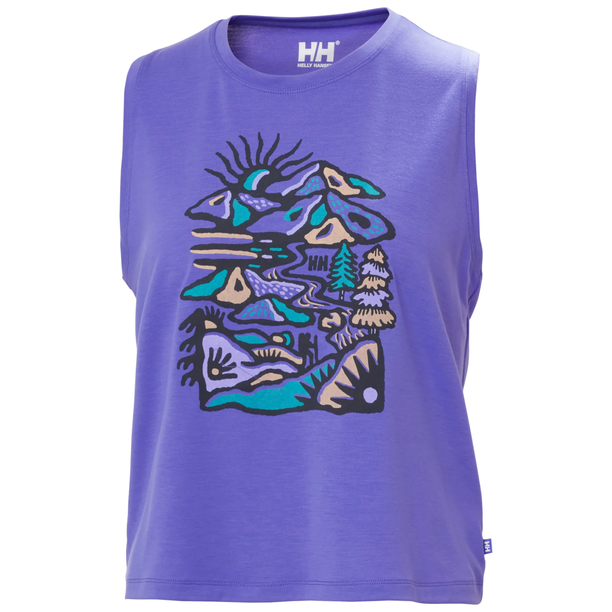 Helly Hansen Women's Skog Graphic UPF50 Technical Tank Top (Ultra Violet) - Image 5