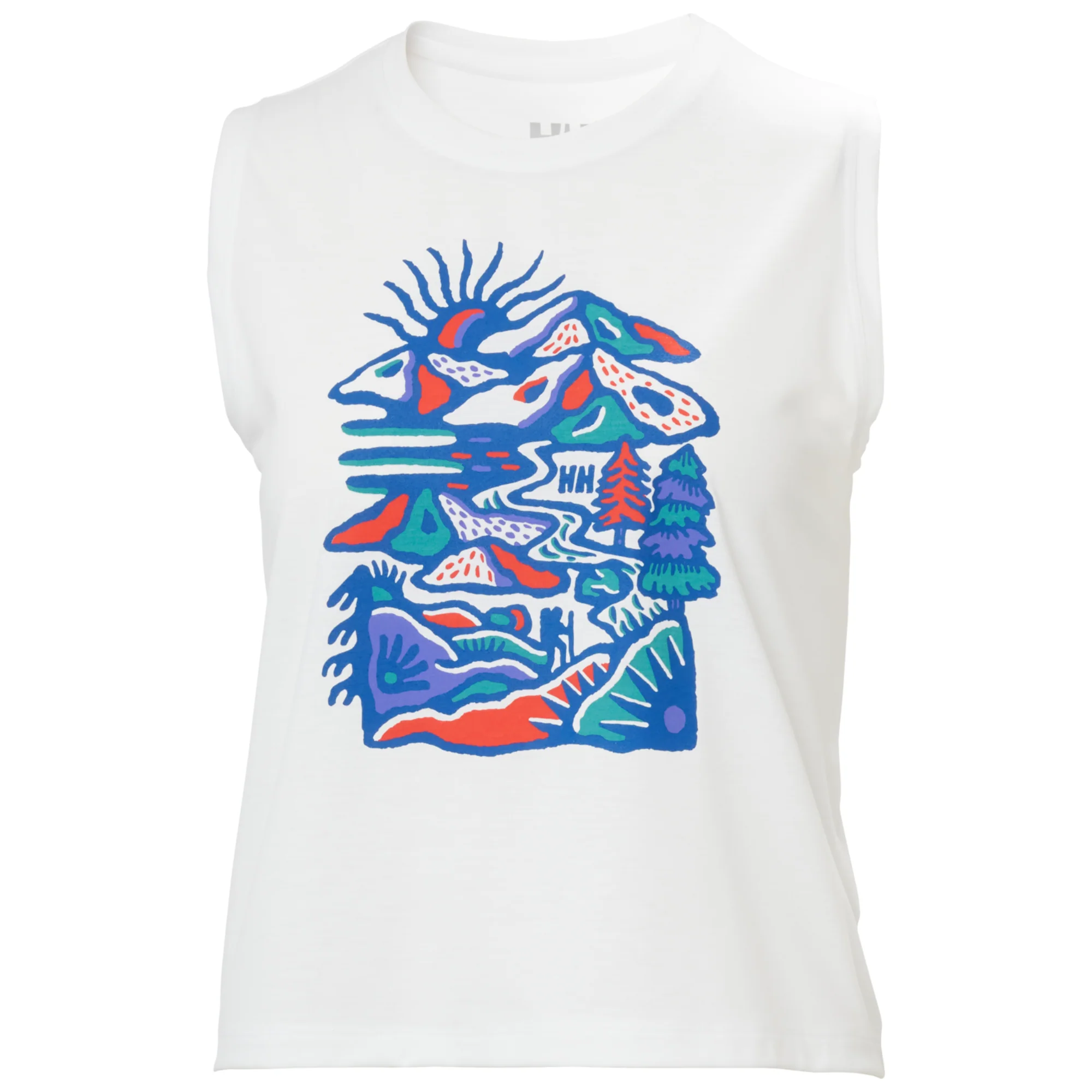 Helly Hansen Women's Skog Graphic UPF50 Technical Tank Top (White) - Image 5