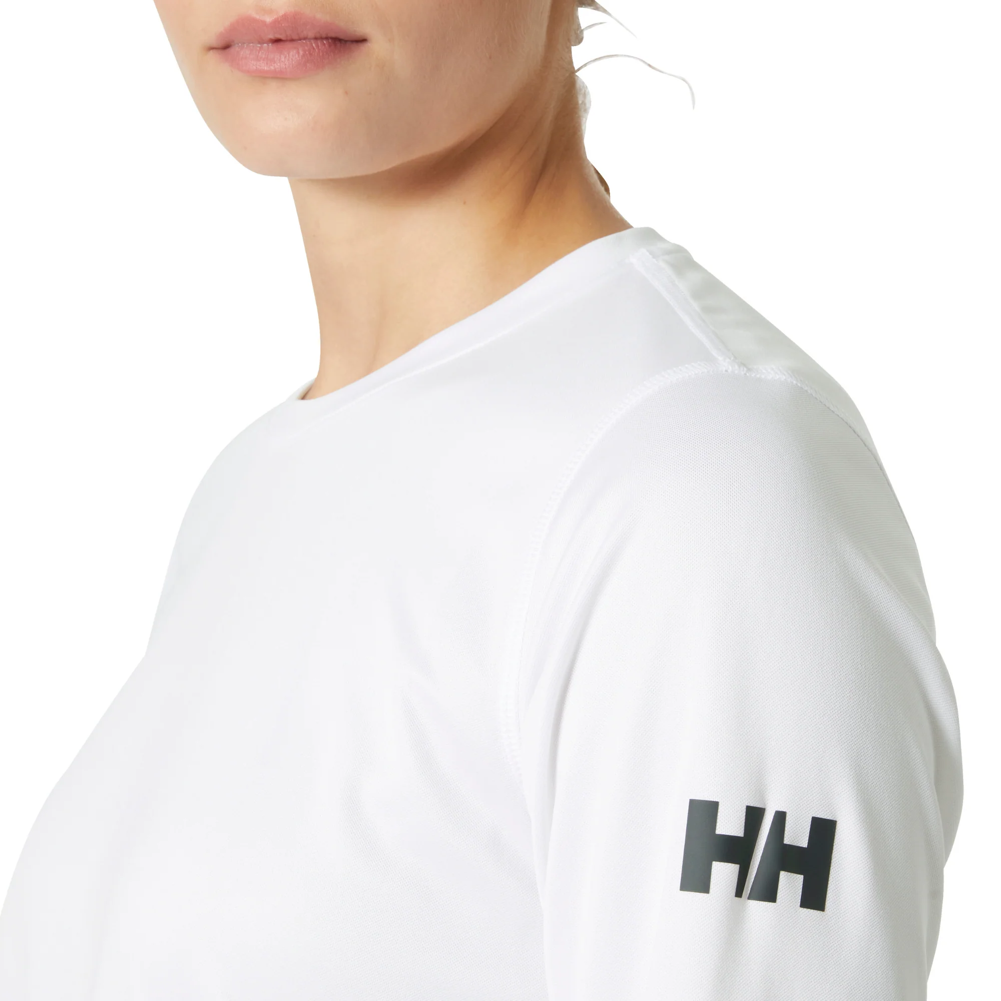 Helly Hansen Women's Tech Crew Long Sleeve UPF50 Technical Top 2.0 (White) - Image 3