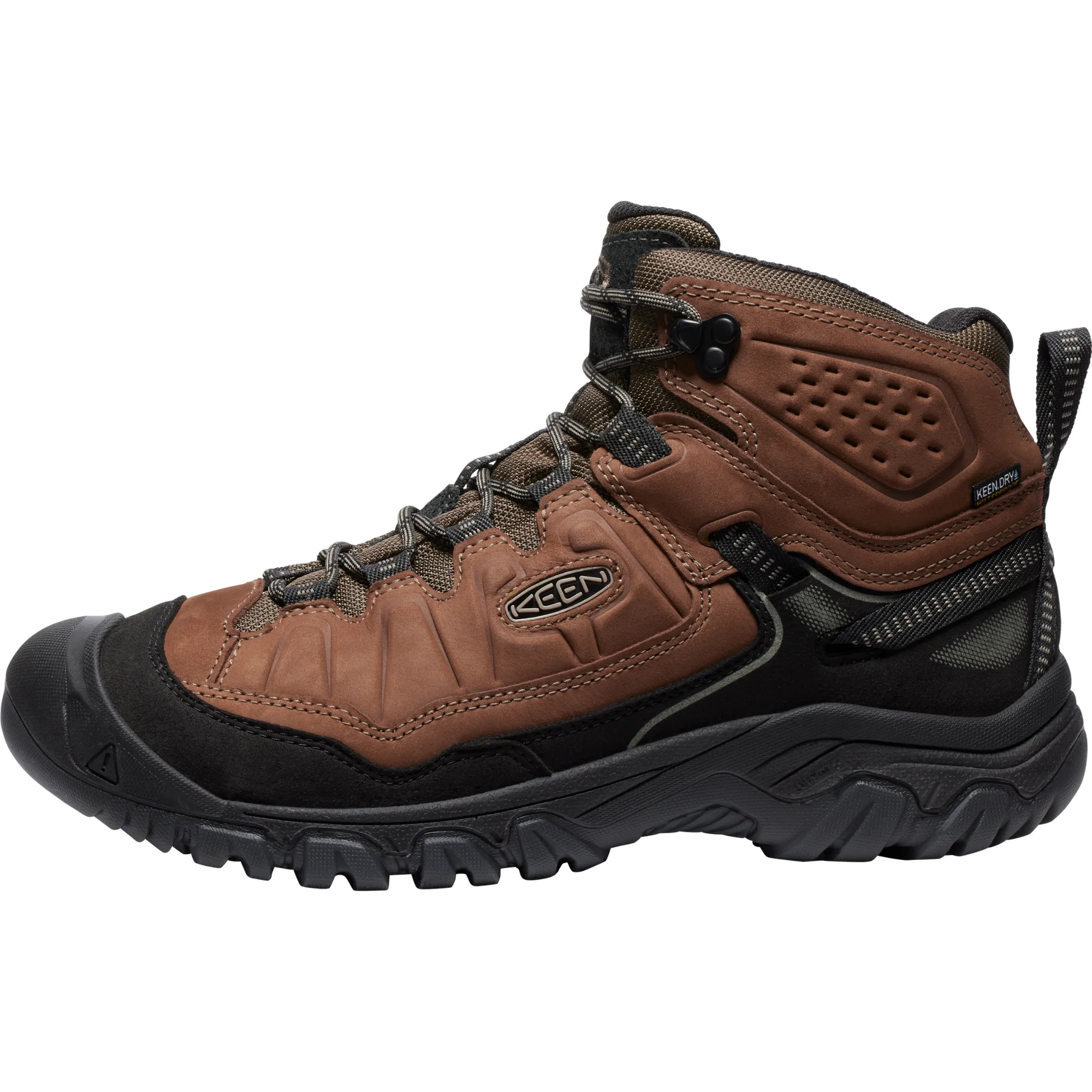 Keen Men's Targhee IV Waterproof Wide Fit Mid Trail Boots (Bison/Black) - Image 2