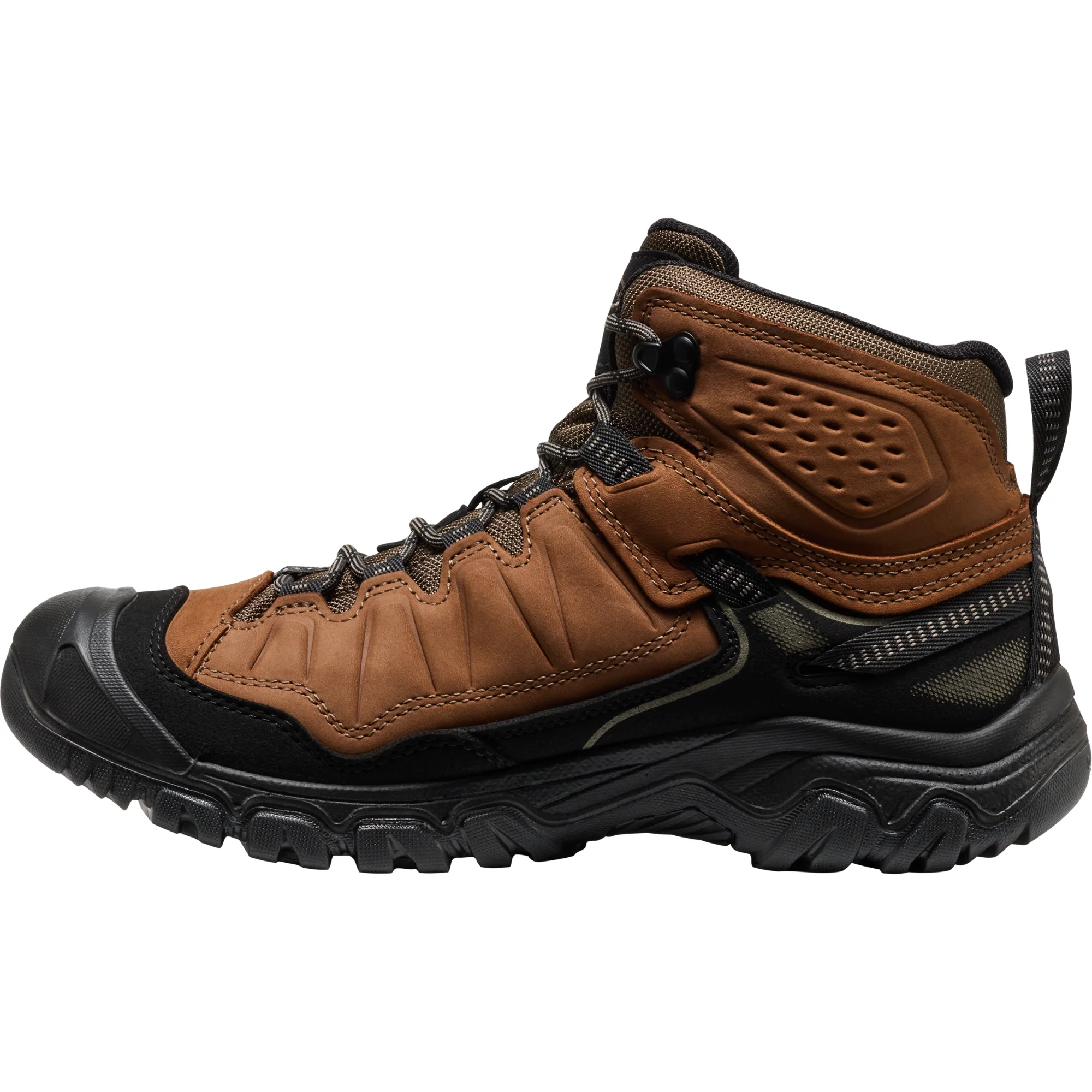 Keen Men's Targhee IV Waterproof Wide Fit Mid Trail Boots (Bison/Black) - Image 3