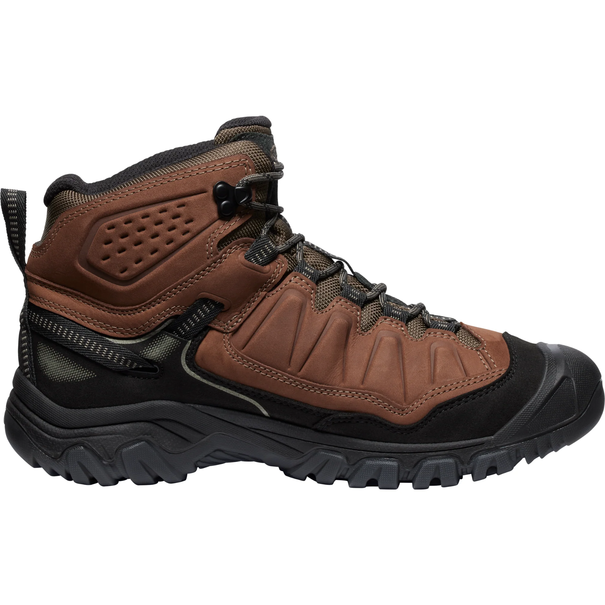 Keen Men's Targhee IV Waterproof Wide Fit Mid Trail Boots (Bison/Black) - Image 4