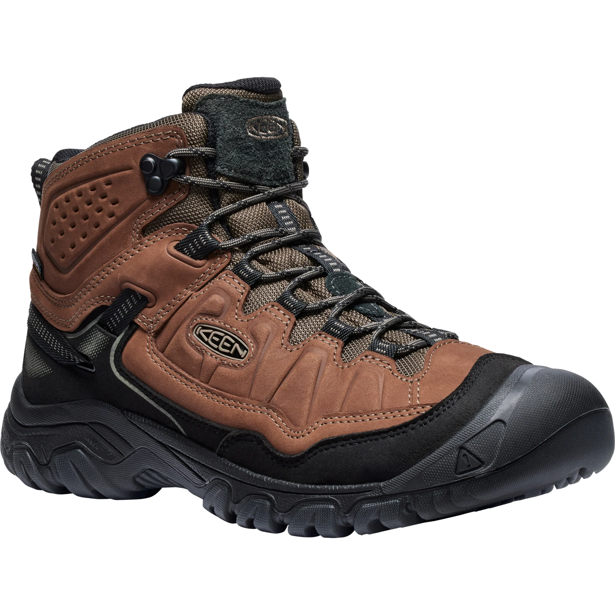 Keen Men's Targhee IV Waterproof Wide Fit Mid Trail Boots (Bison/Black) - Image 5