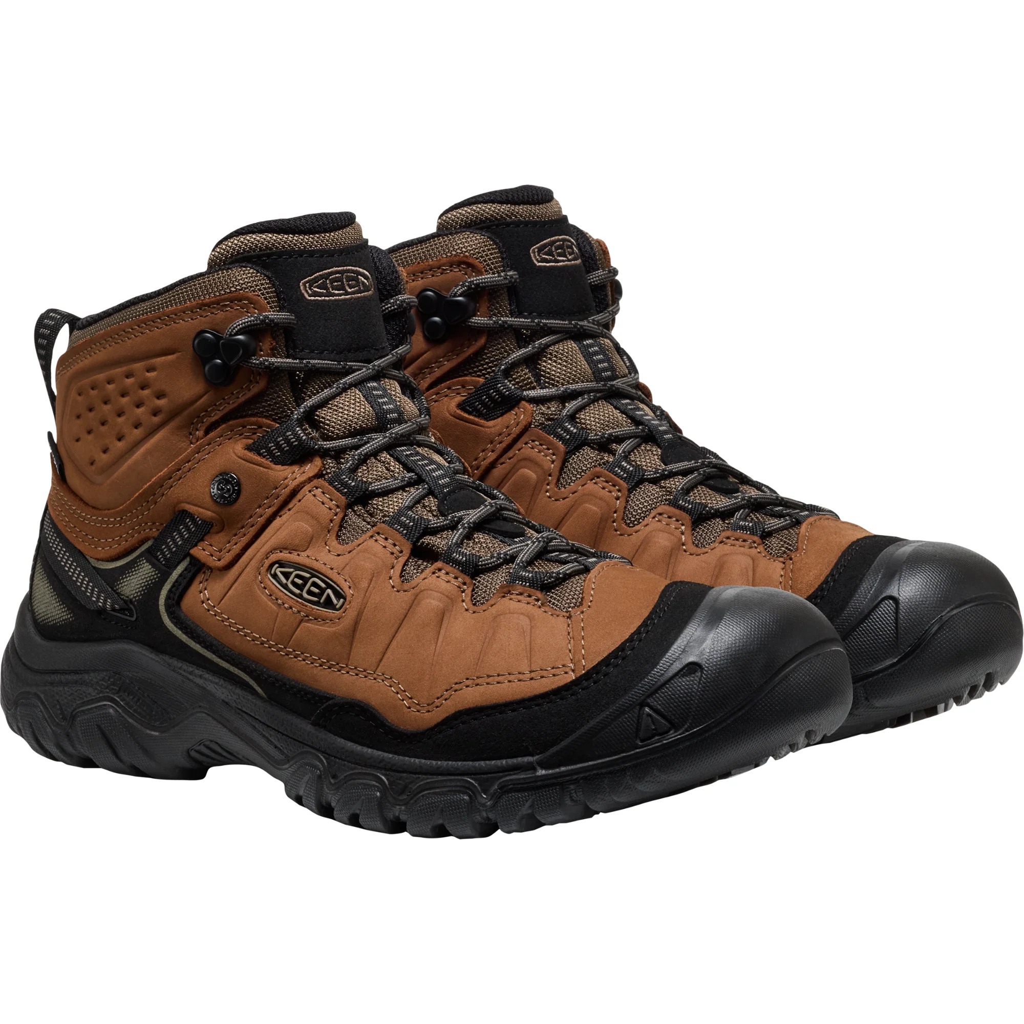 Keen Men's Targhee IV Waterproof Wide Fit Mid Trail Boots (Bison/Black) - Image 9