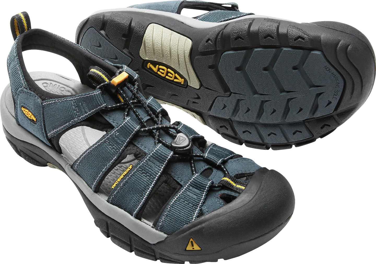 Keen Men's Newport H2 Closed Toe Sandals (Navy/Medium Grey) - Image 11