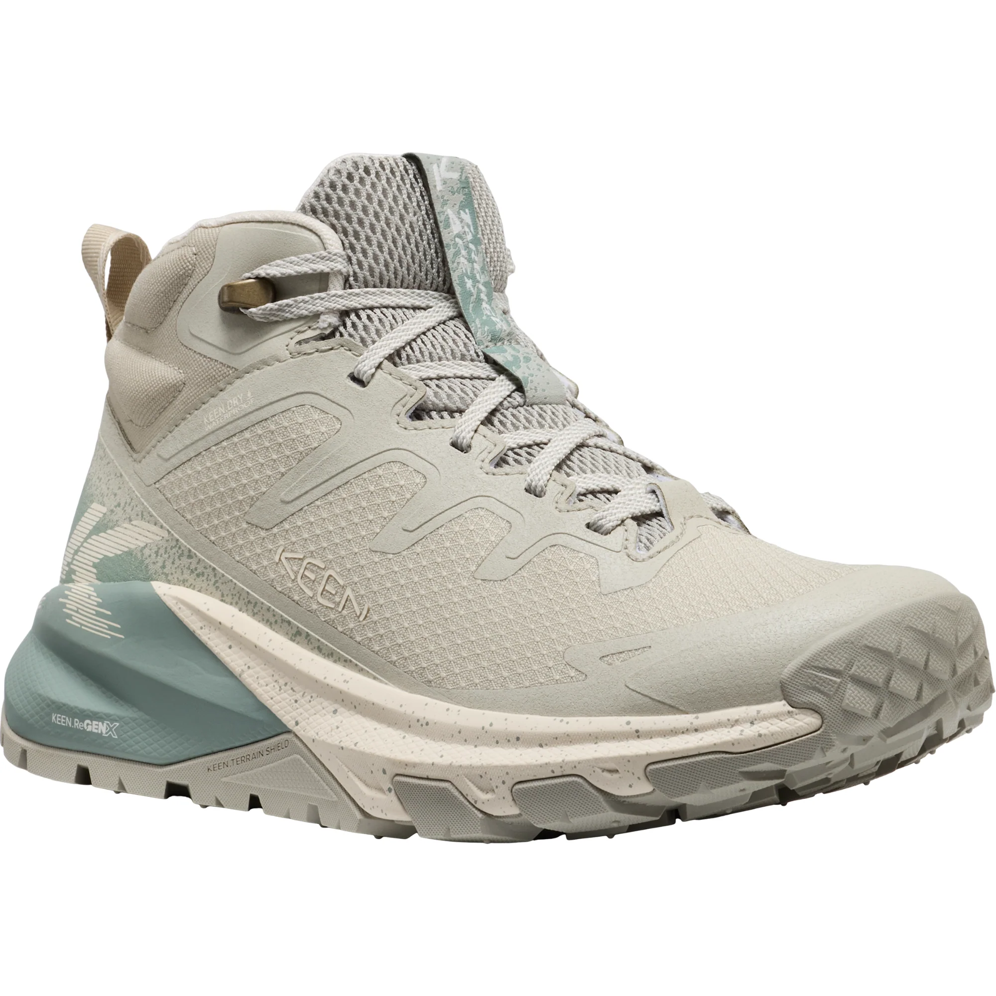 Keen Women's Targhee Apex Waterproof Mid Trail Boots (Abbey Stone/Birch) - Image 4