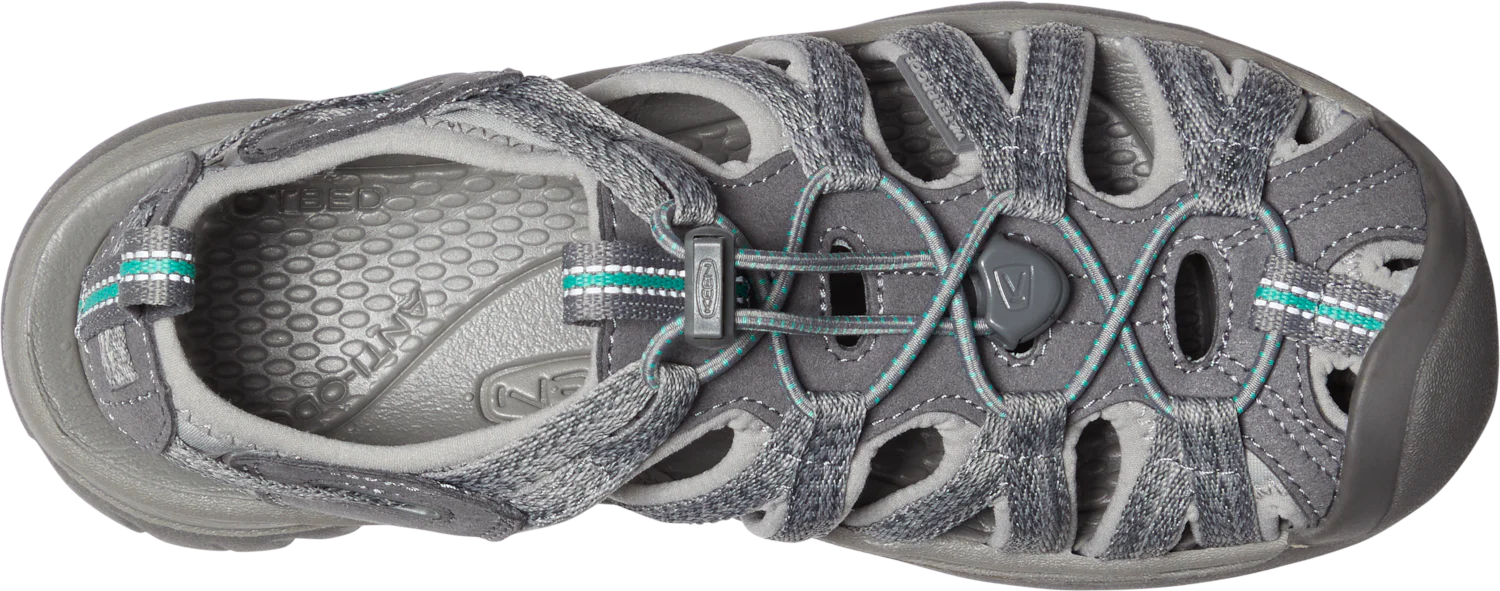 Keen Women's Whisper Closed Toe Sandals (Medium Grey/Peacock Green) - Image 4