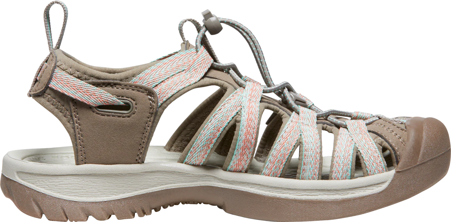 Keen Women's Whisper Closed Toe Sandals (Taupe/Coral) - Image 5