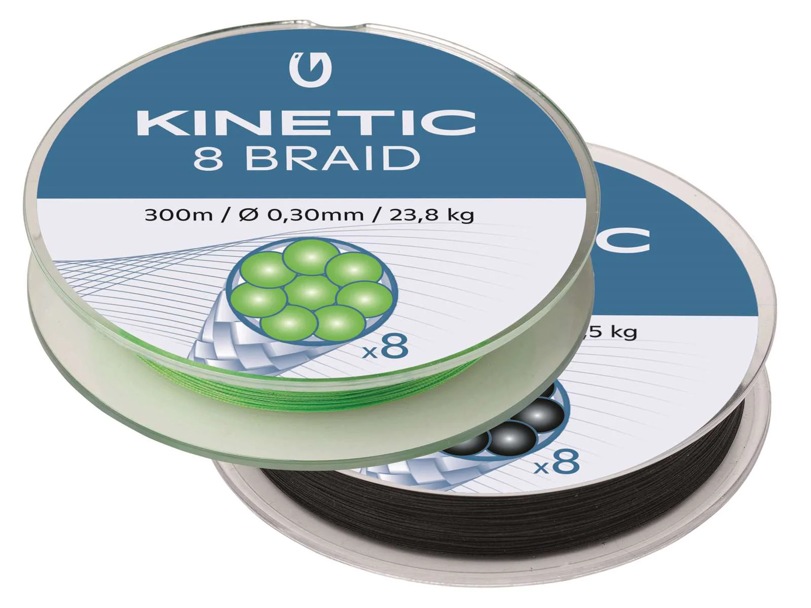Kinetic 8 Braid Line (37kg/0.40mm/300m)(Fluo Green) - Image 2