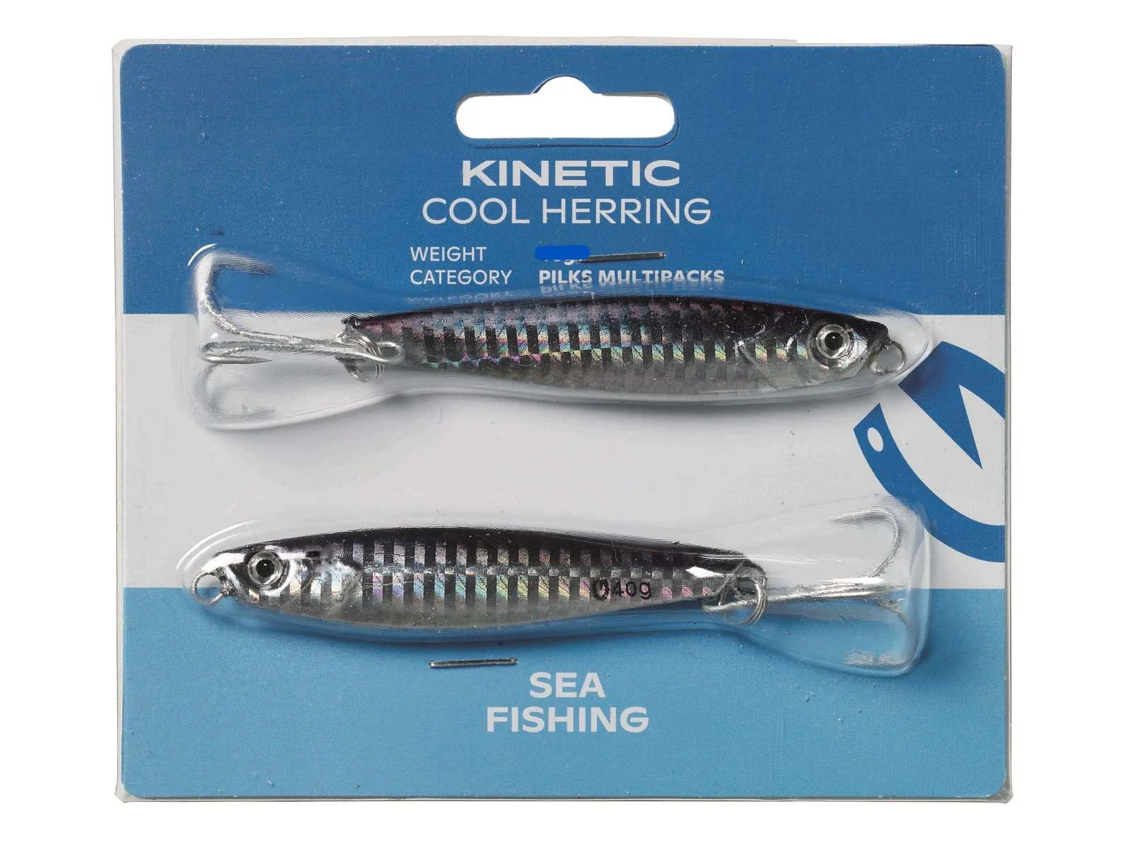 Kinetic Cool Herring Metal Lures (60g)(Black/Silver)(2 Pack)