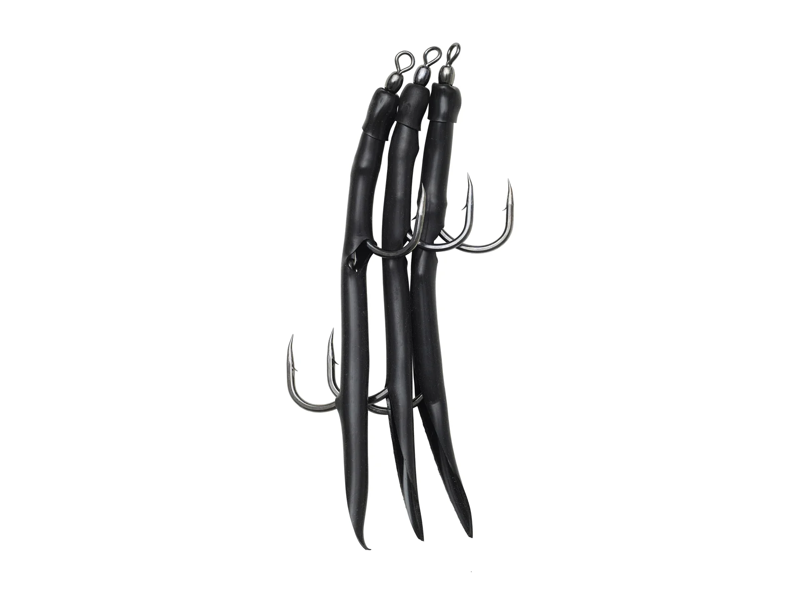 Kinetic Sabiki Gummi-Makk Pro Lure (#10/0)(Black)(3 Pack)