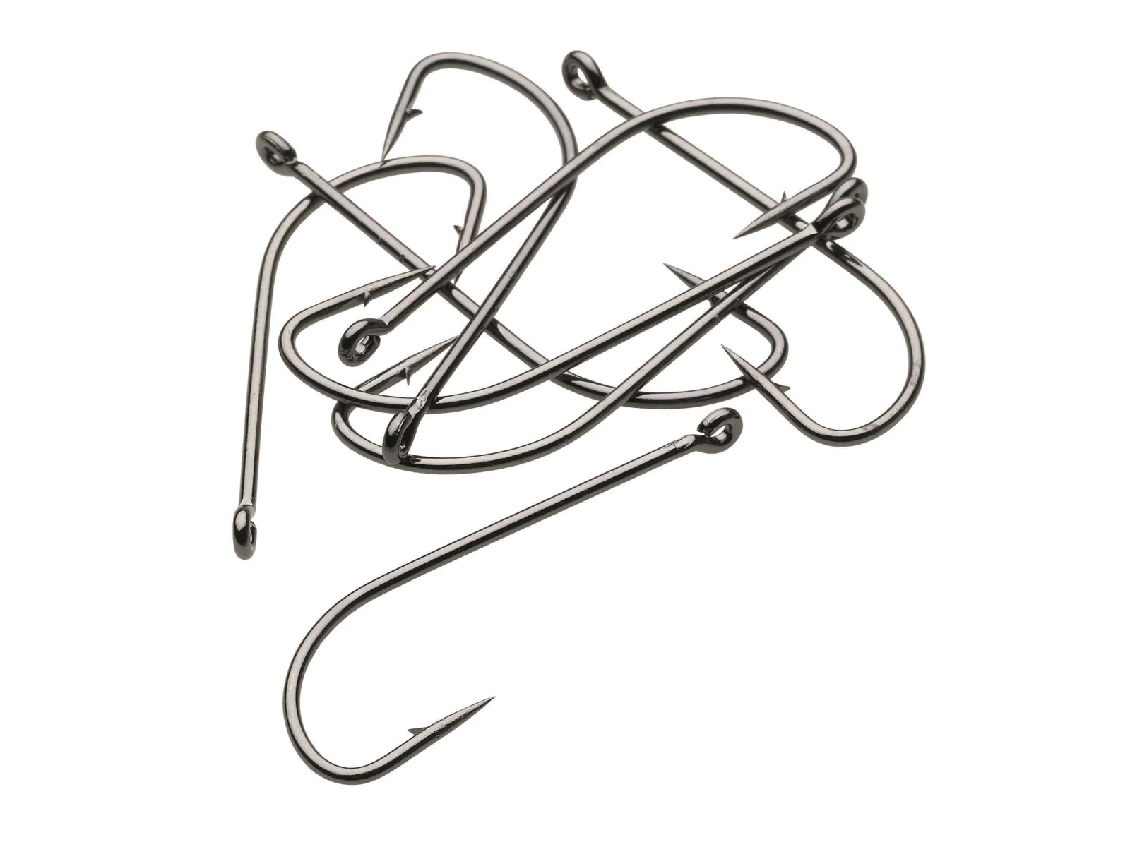 Kinetic Long Shank Single Hook (#1/0)(Black)(10 Pack)