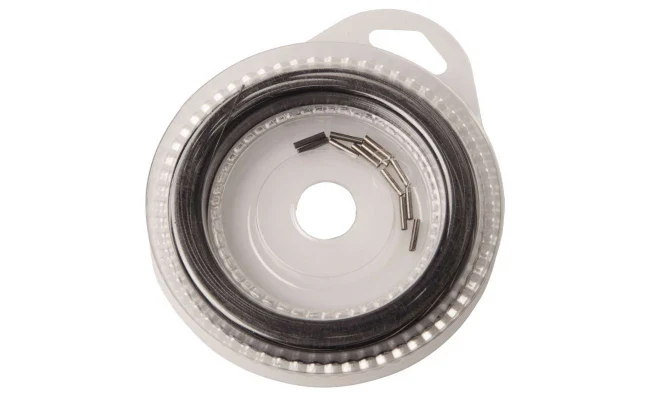 Kinetic Steel Trace + Crimps (20lbs/10m)(Black)