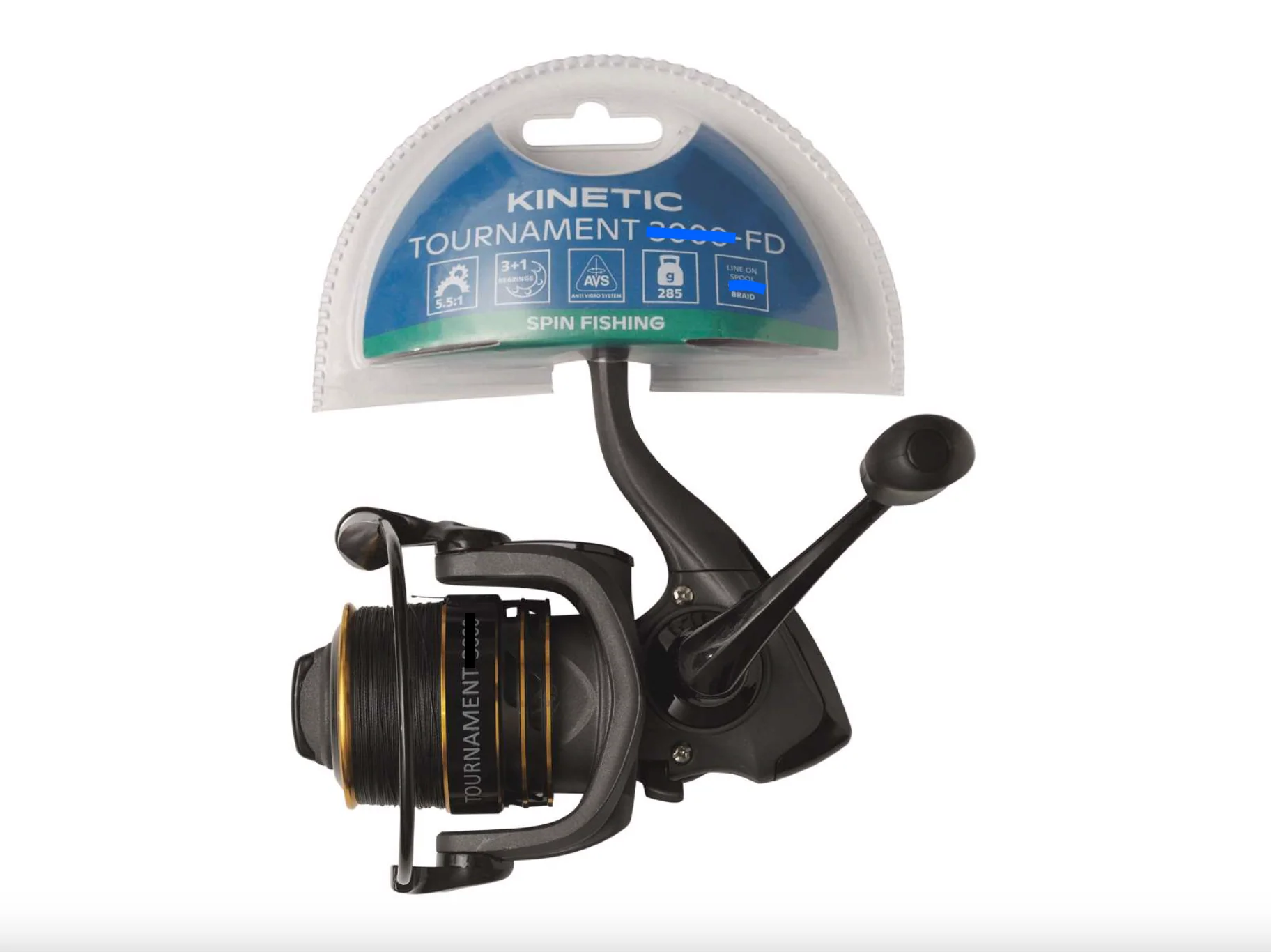 Kinetic Tournament Front Drag Spinning Reel + 4-Braid Line (4000 - 0.20mm) - Image 2