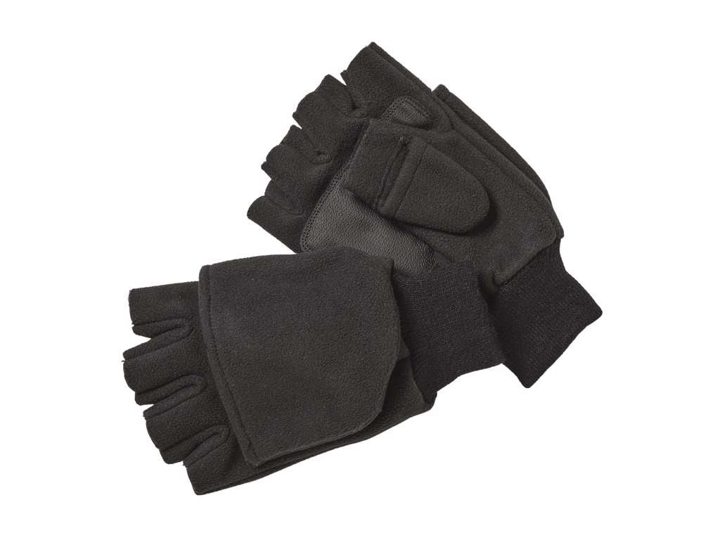 Kinetic Unisex Windstop Foldover Mitts (Black)