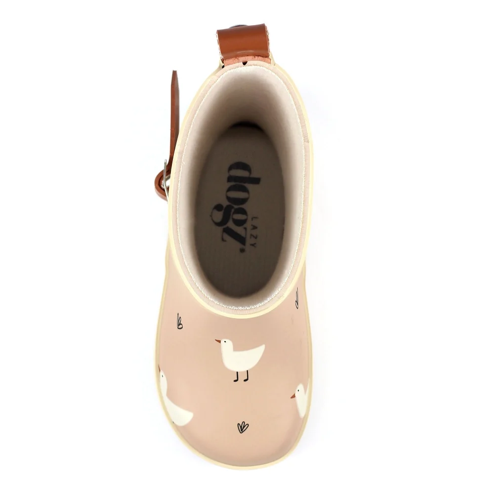Lazy Dogz Toddler Downy Wellies (Beige)(Sizes C5-C11) - Image 4