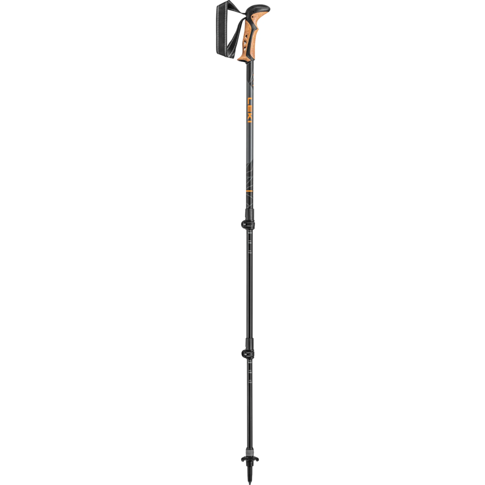 Leki Khumbu Antishock Hiking/Trekking Poles (Dark Anthracite/Orange/Black)(Pair) - Image 2