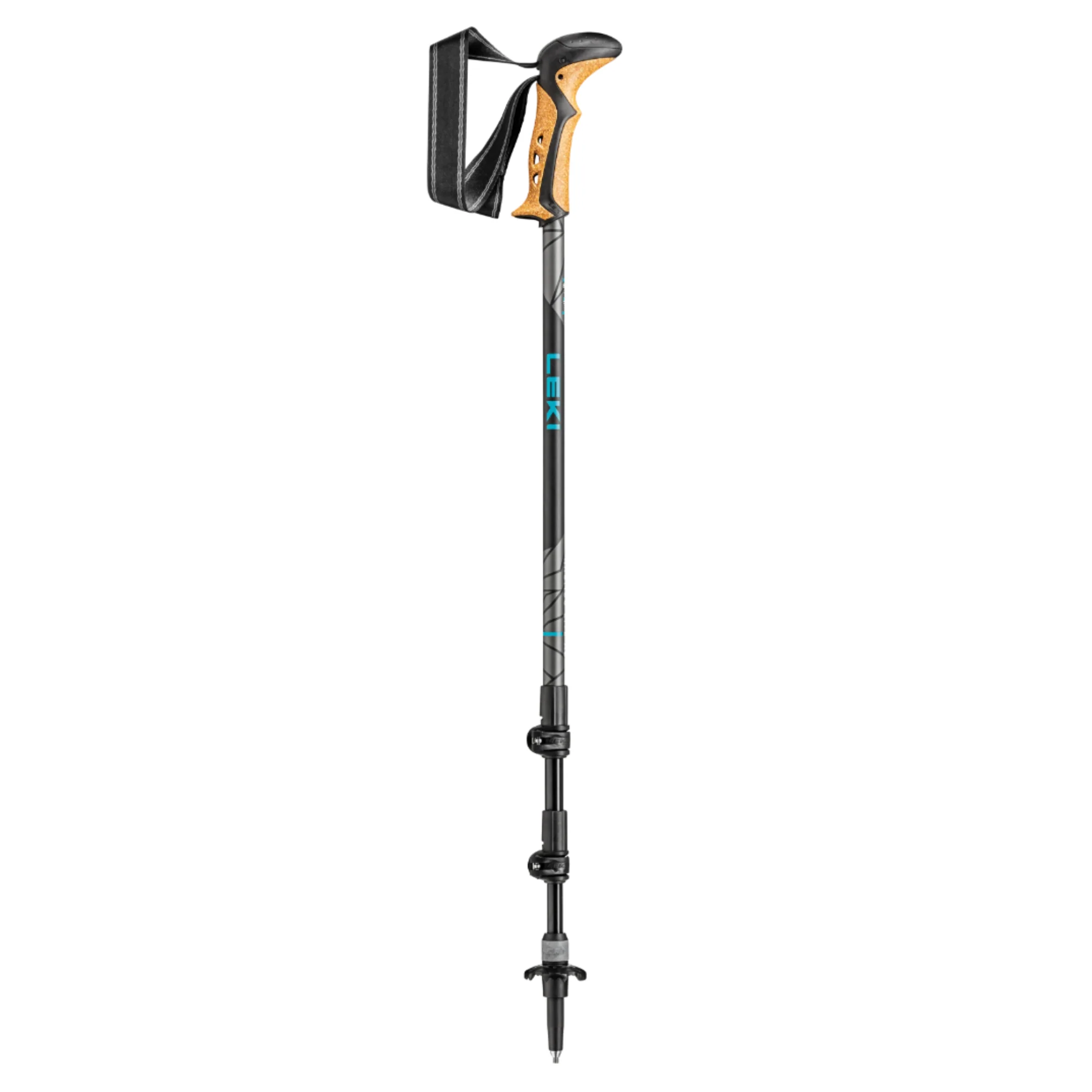 Leki Khumbu Lite Anti-Shock Hiking/Trekking Poles (Black/Petrol/Dark Anthracite)(Pair) - Image 2