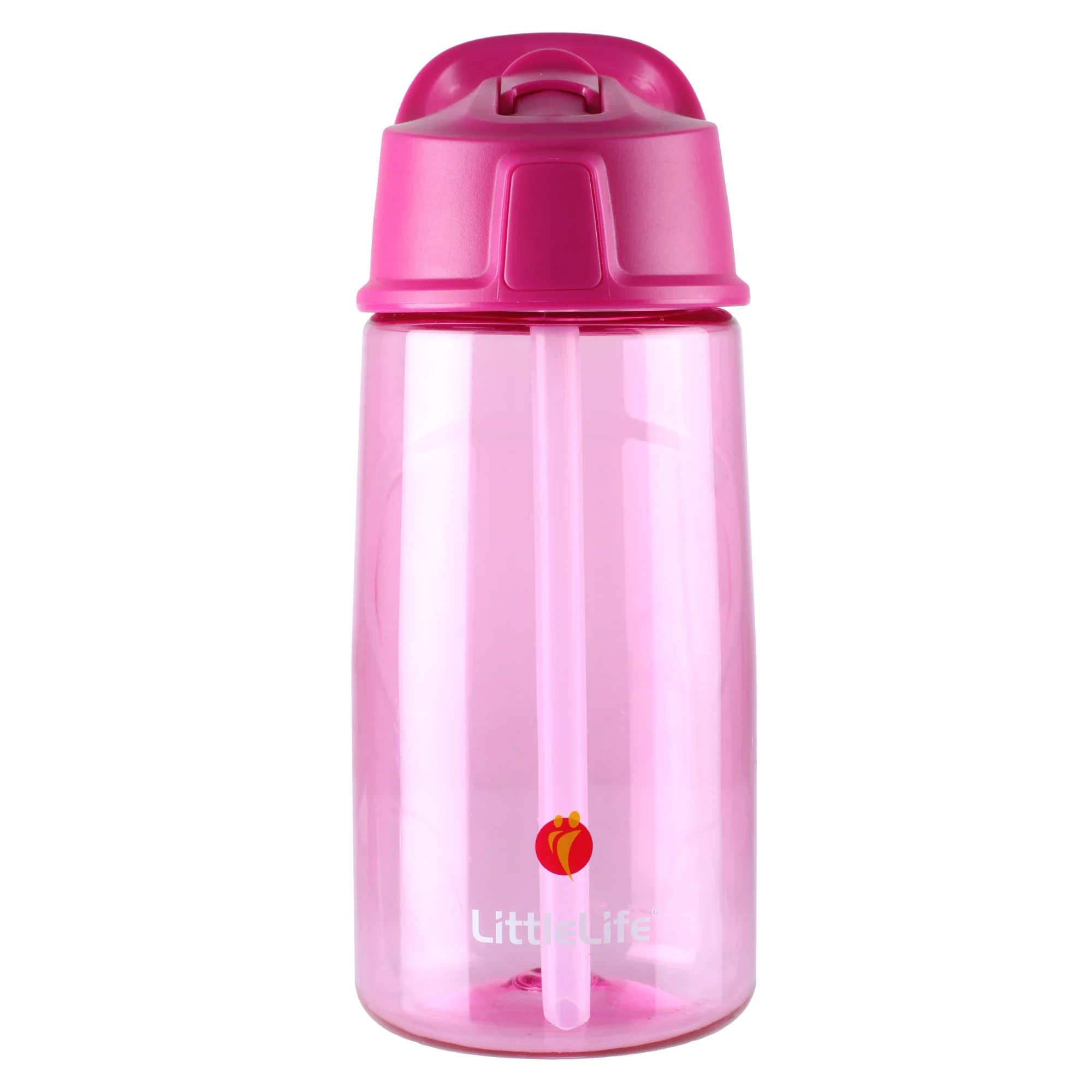 LittleLife Kids Flip-Top BPA Free 550ml Water Bottle (Pink) - Image 4