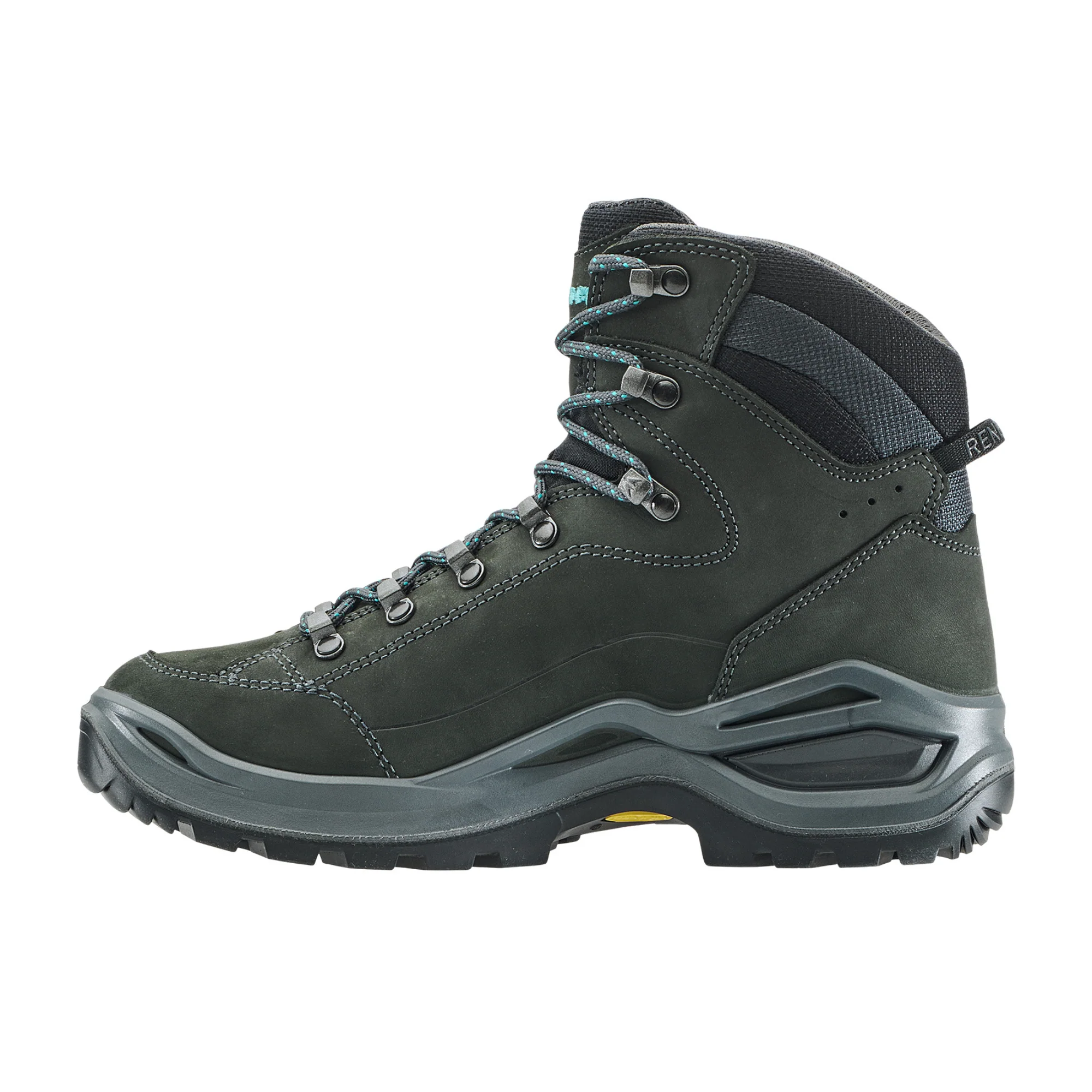 Lowa Women's Renegade Mid Evo Gore-Tex Wide Fit Hillwalking Boots (Asphalt/Turquoise) - Image 2