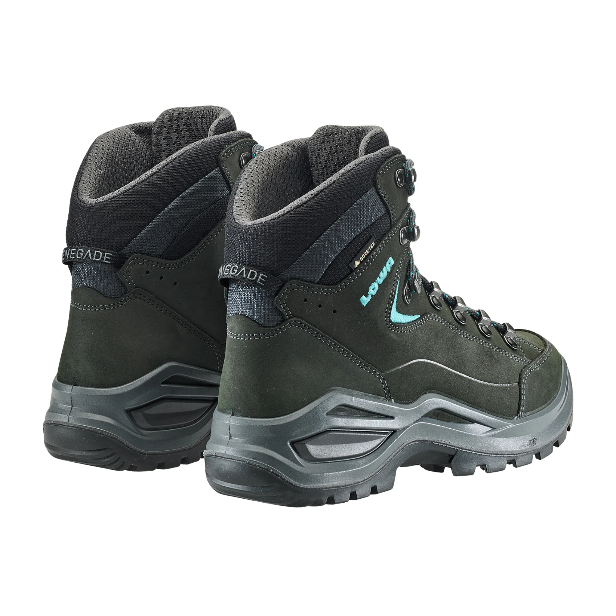 Lowa Women's Renegade Mid Evo Gore-Tex Wide Fit Hillwalking Boots (Asphalt/Turquoise) - Image 5