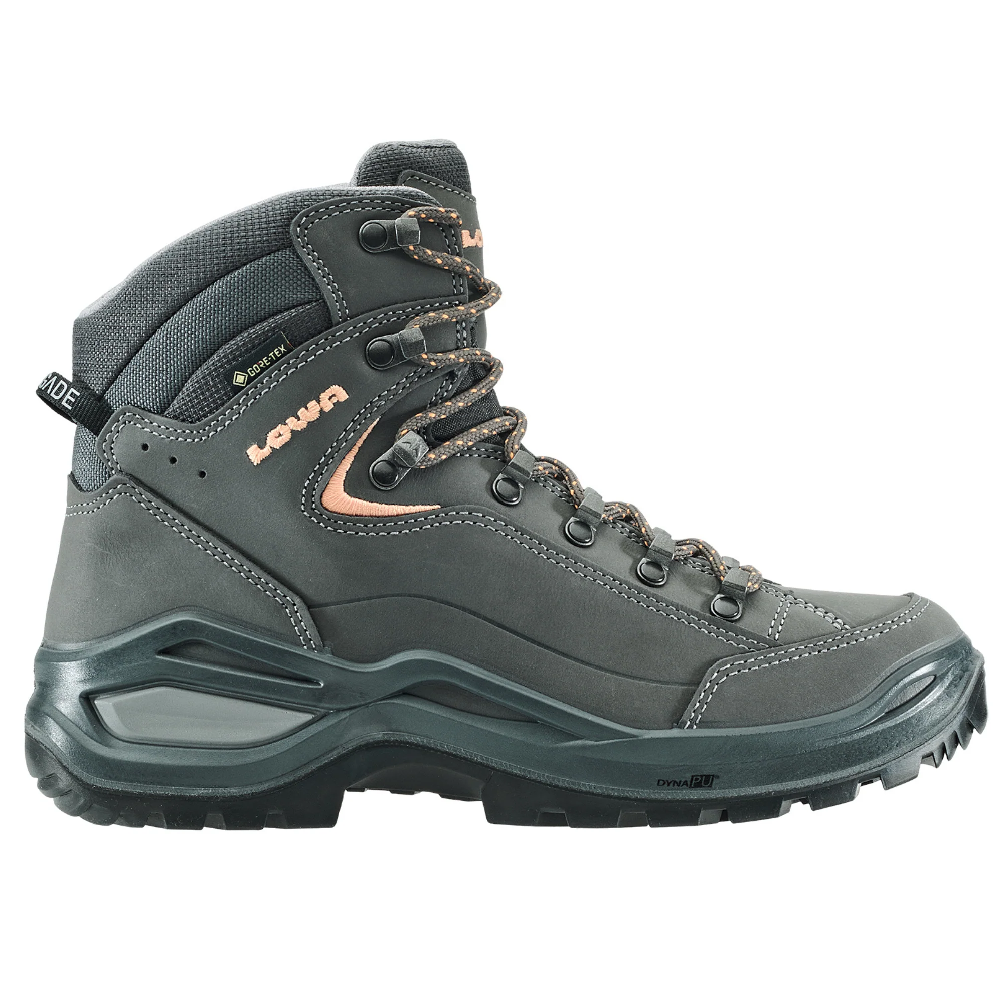 Lowa Women's Renegade Mid Evo Gore-Tex Wide Fit Hillwalking Boots (Graphite/Apricot)