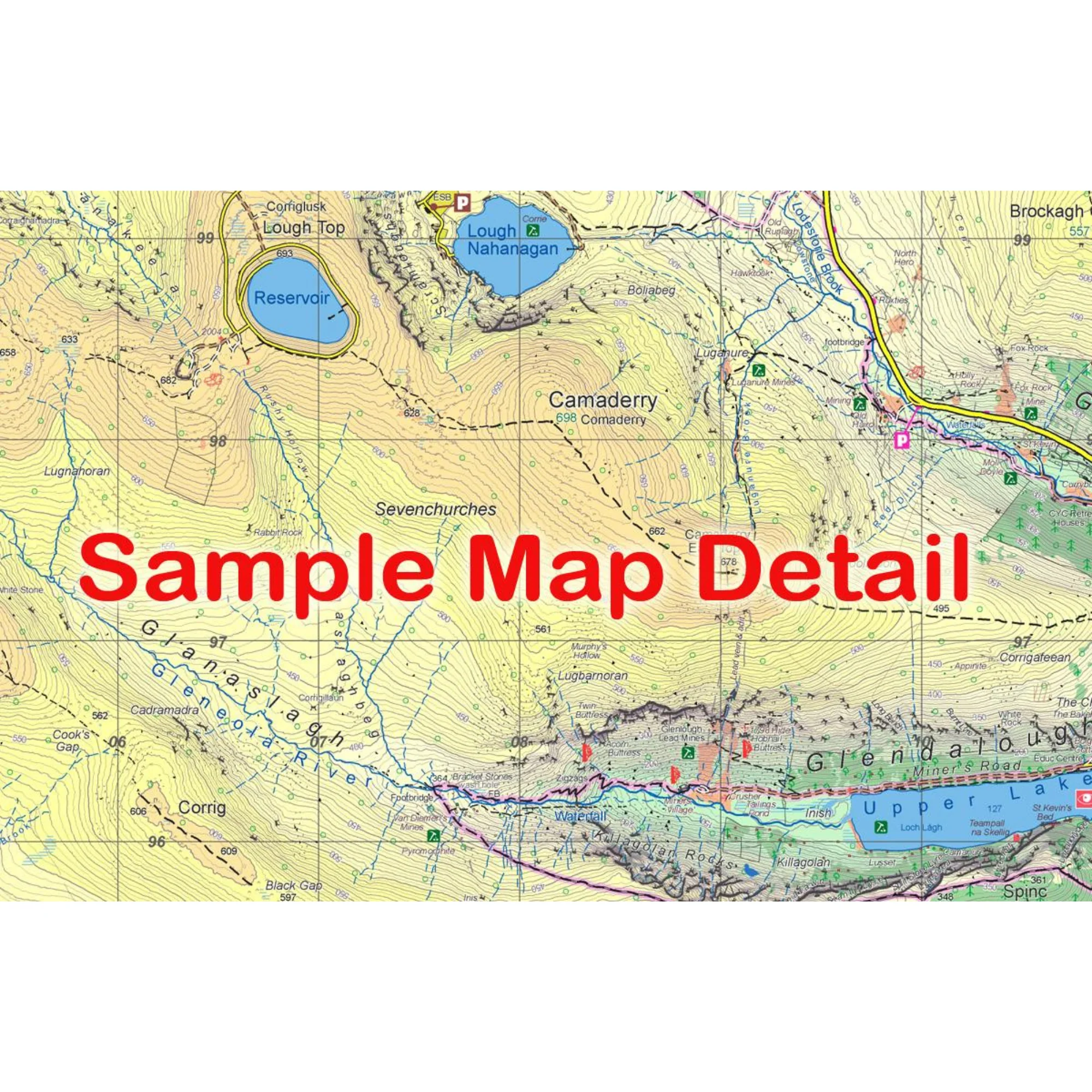 EastWest Mapping Lugnaquillla & Glendalough Waterproof Map (Laminated)(1:25,000) - Image 3