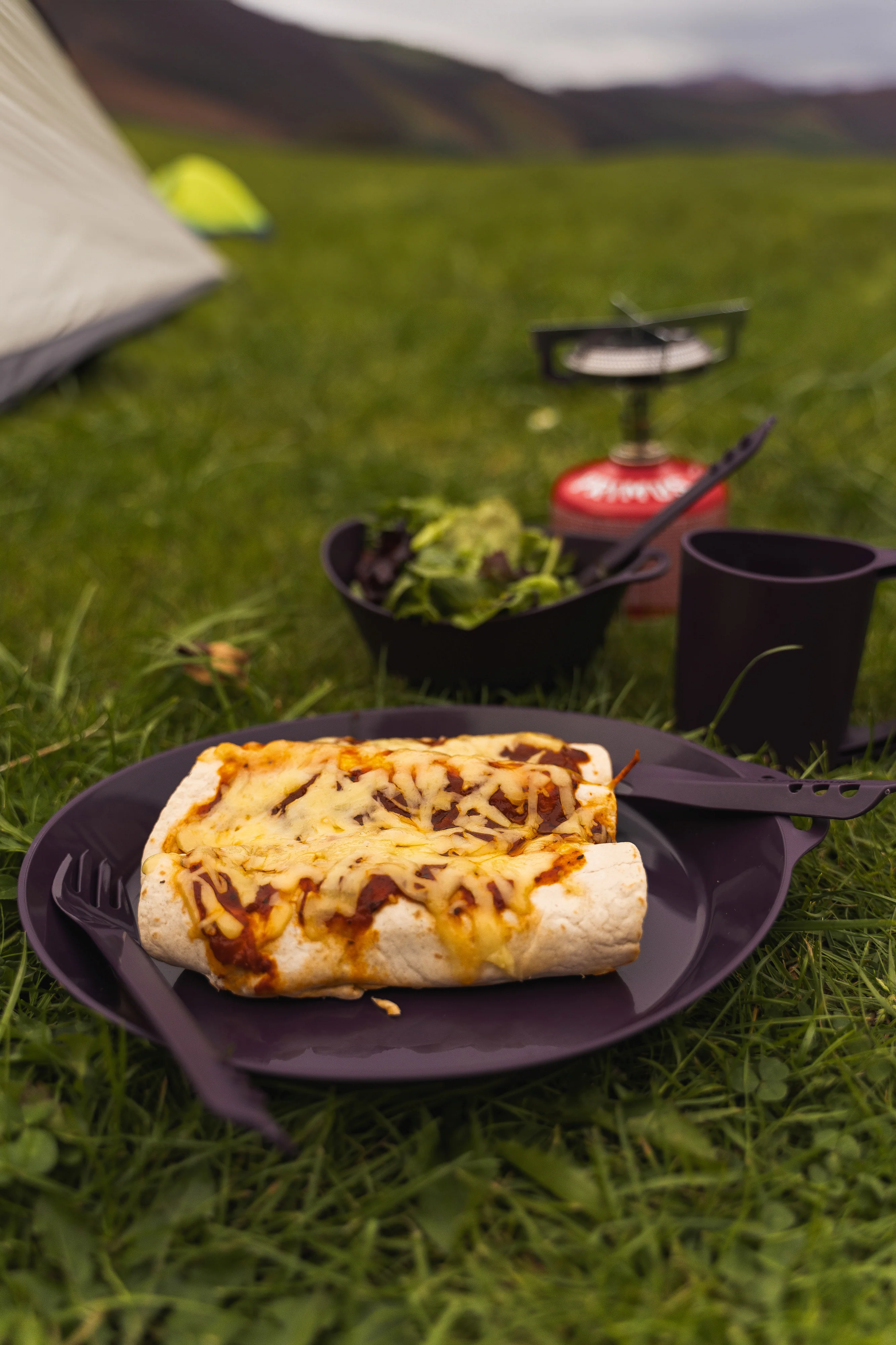 Lifeventure Ellipse 4 Piece Camping Tableware Set (Purple) - Image 14
