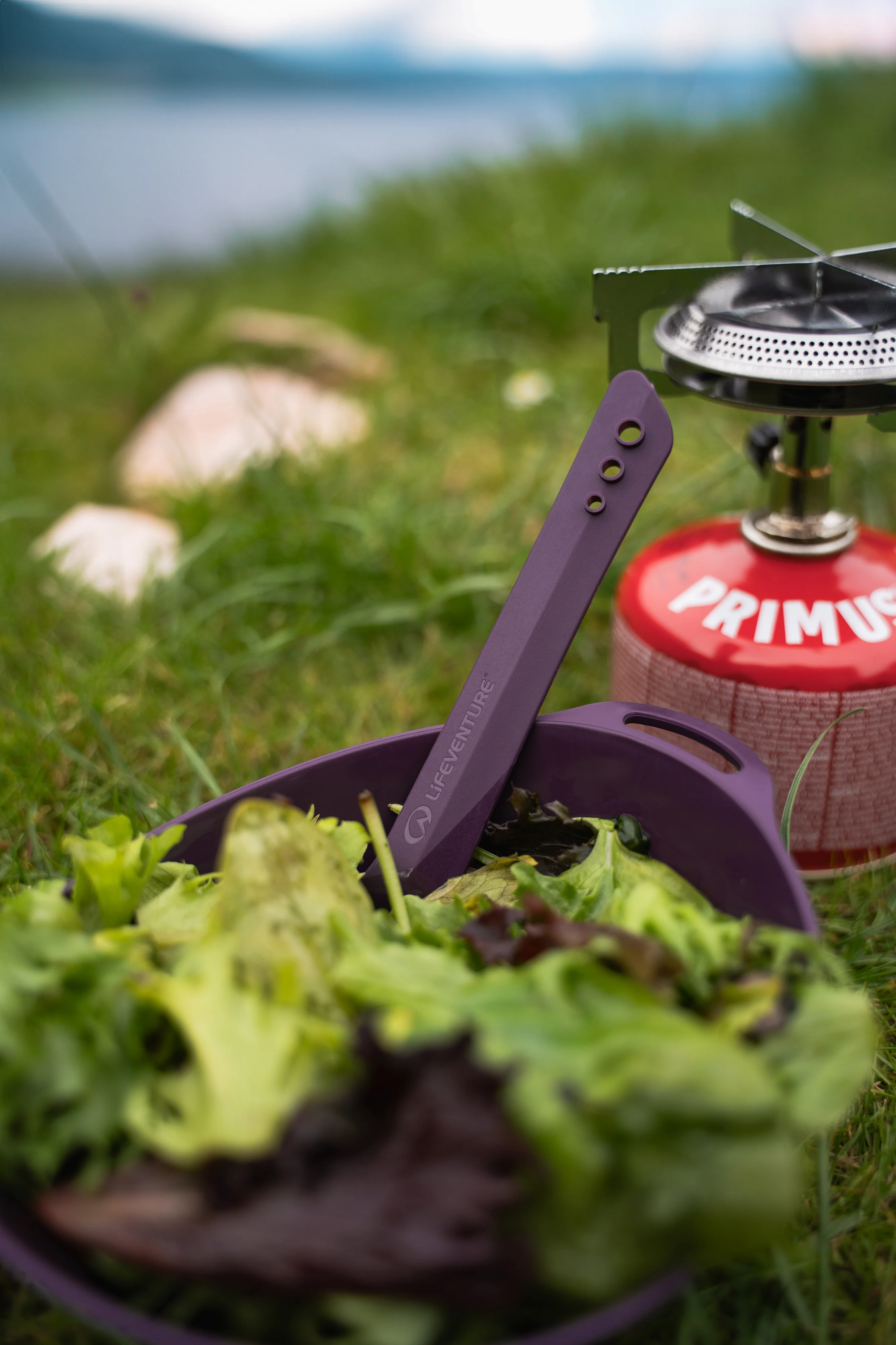 Lifeventure Ellipse 4 Piece Camping Tableware Set (Purple) - Image 15
