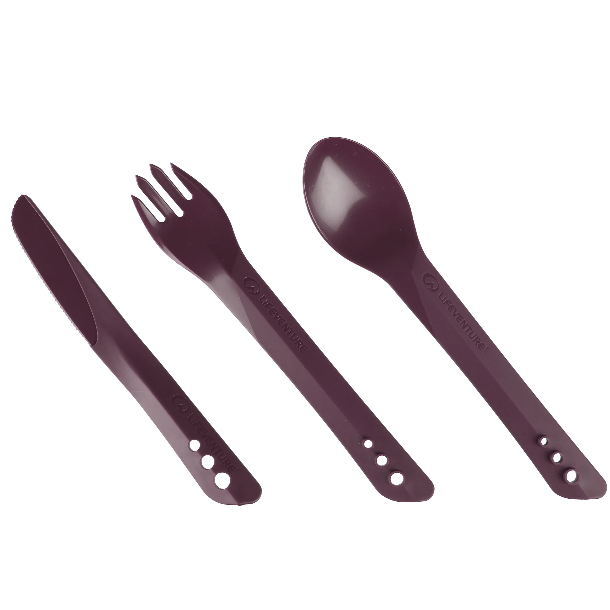 Lifeventure Ellipse 4 Piece Camping Tableware Set (Purple) - Image 6