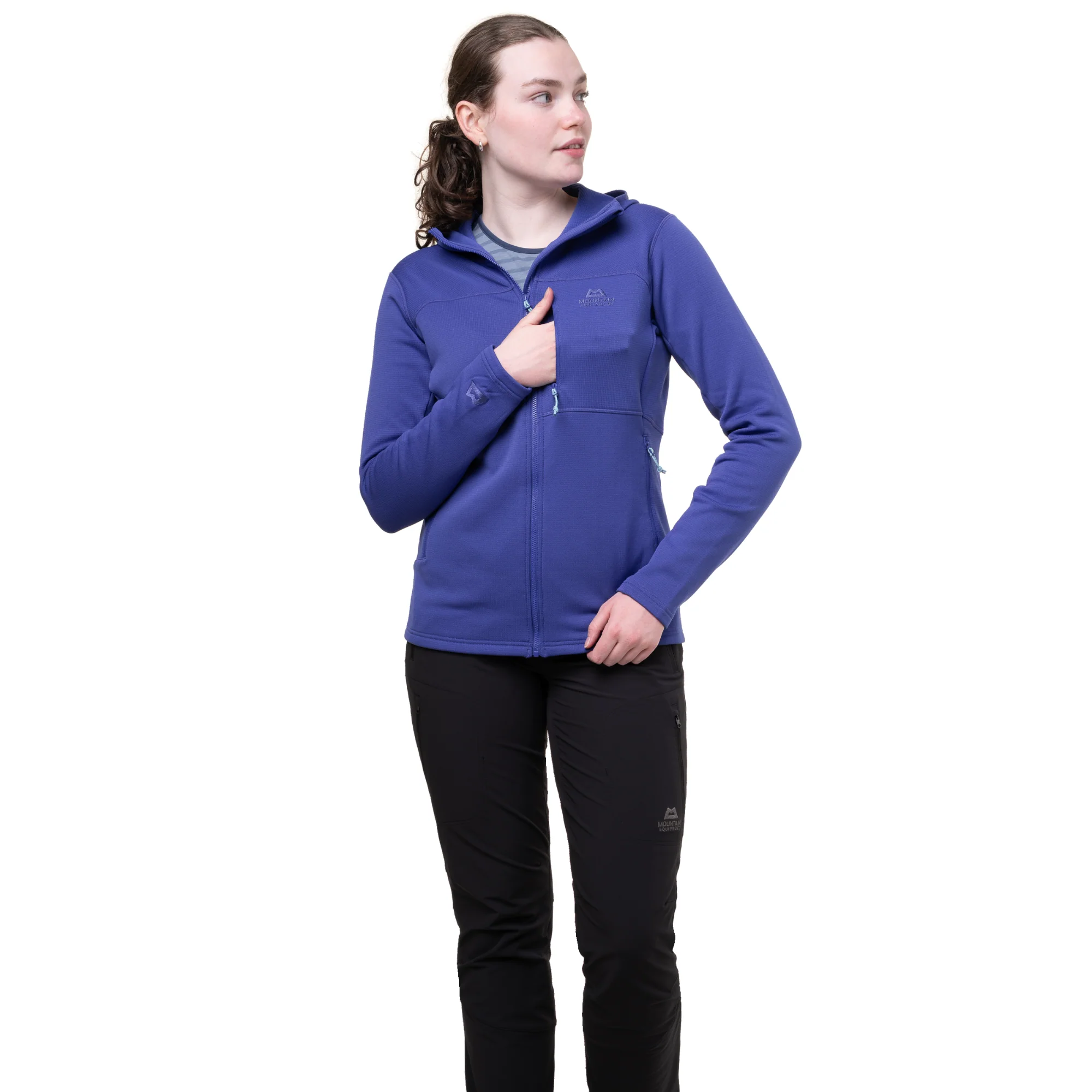 Mountain Equipment Women's Durian Hooded Full Zip Fleece (Clematis) - Image 3