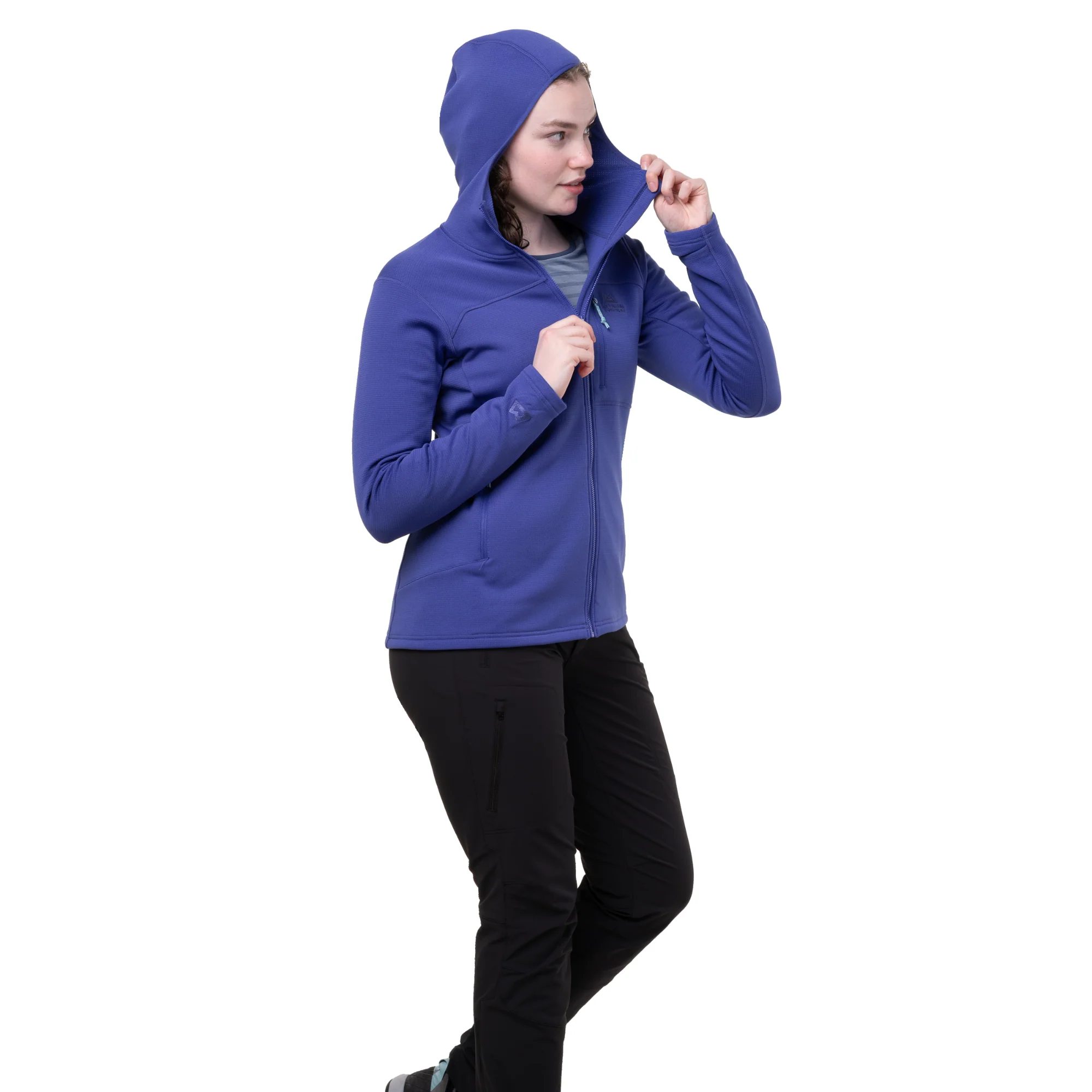 Mountain Equipment Women's Durian Hooded Full Zip Fleece (Clematis) - Image 4
