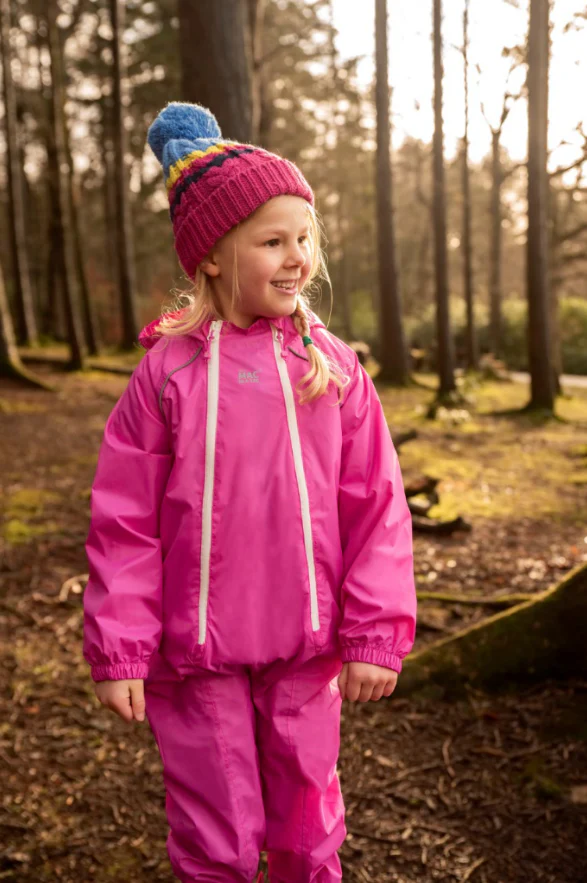 Mac in a Sac Kids Waterproof Puddle Suit (Pink)(Ages 1-6) - Image 4