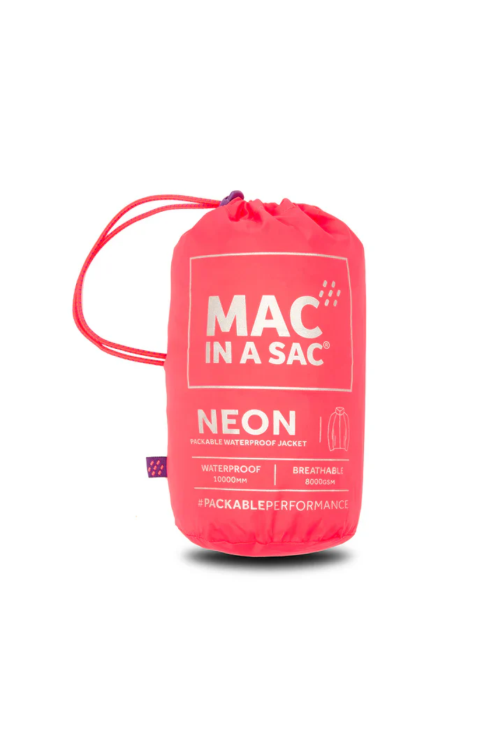 Mac In A Sac Unisex Origin 2 Waterproof Jacket (Neon Watermelon) - Image 3