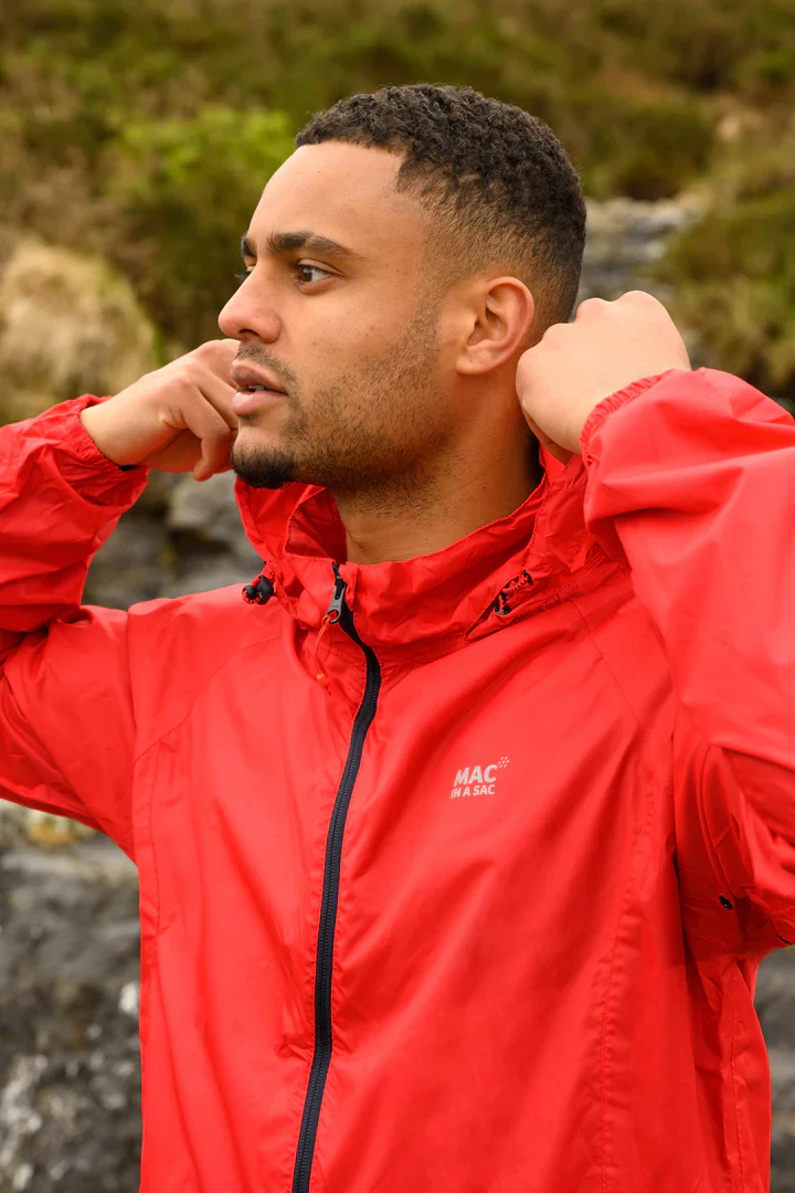 Mac In A Sac Unisex Origin 2 Waterproof Jacket (Red) - Image 3