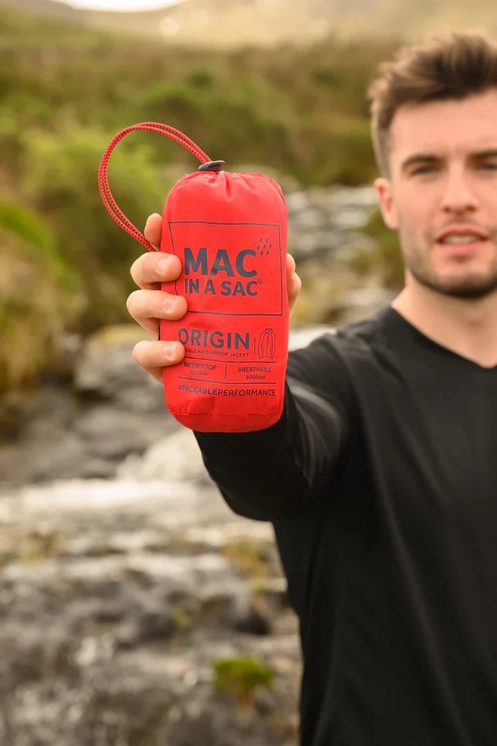 Mac In A Sac Unisex Origin 2 Waterproof Jacket (Red) - Image 8