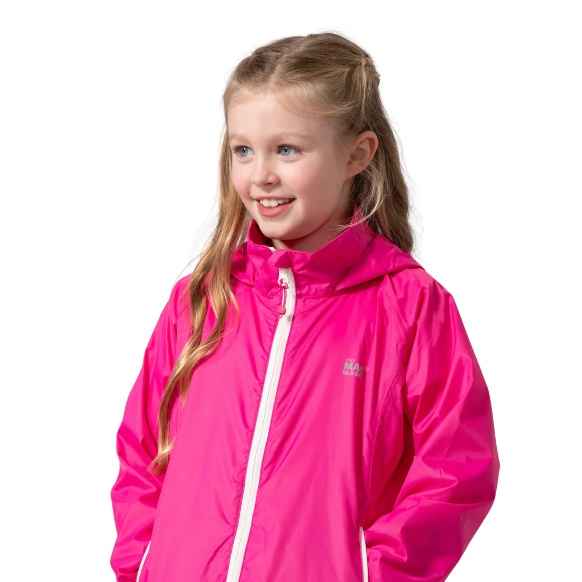 Mac In A Sac Kids Origin 2 Waterproof Jacket (New Pink)(Ages 2-13) - Image 3