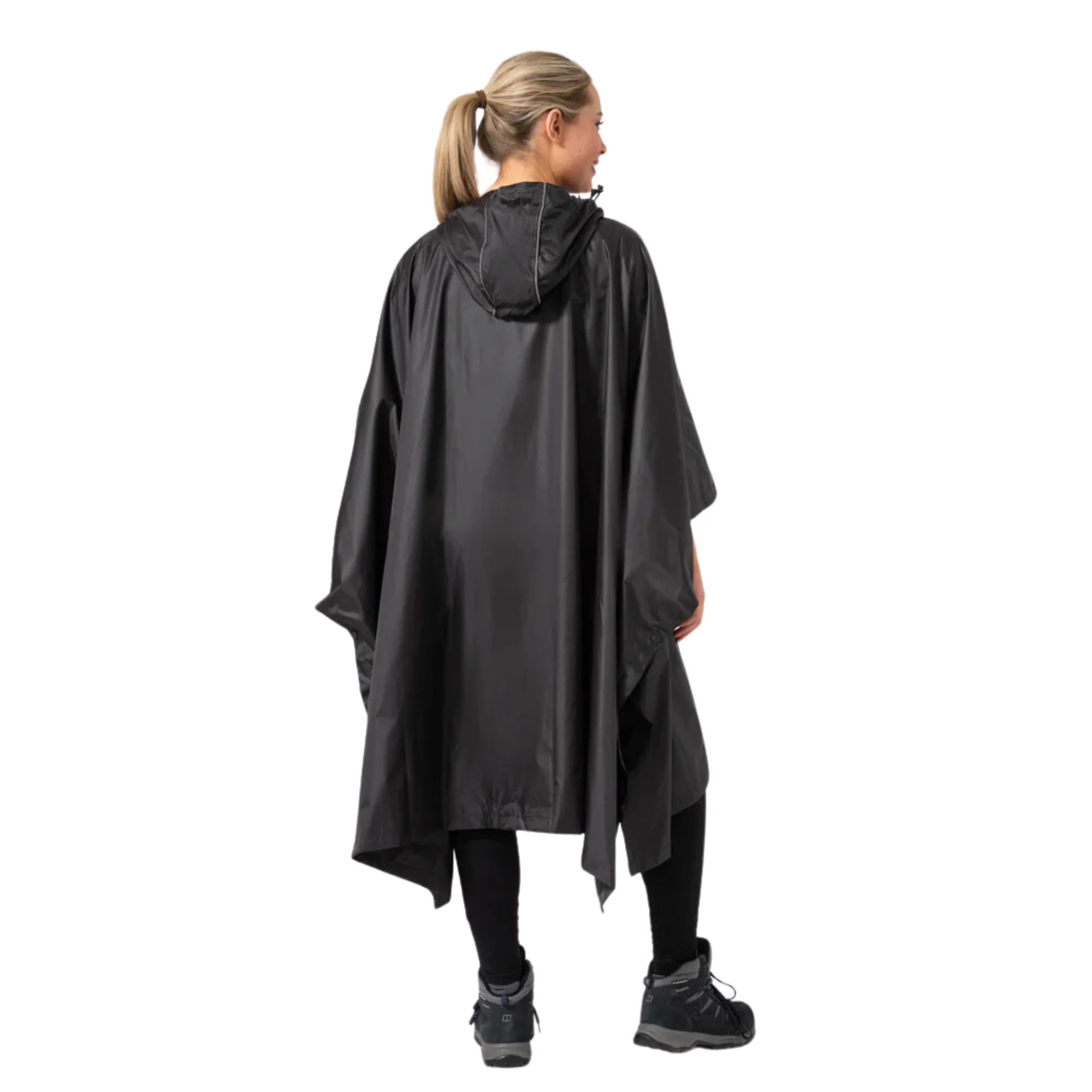 Mac-In-A-Sac Unisex Waterproof Poncho (Black) - Image 2