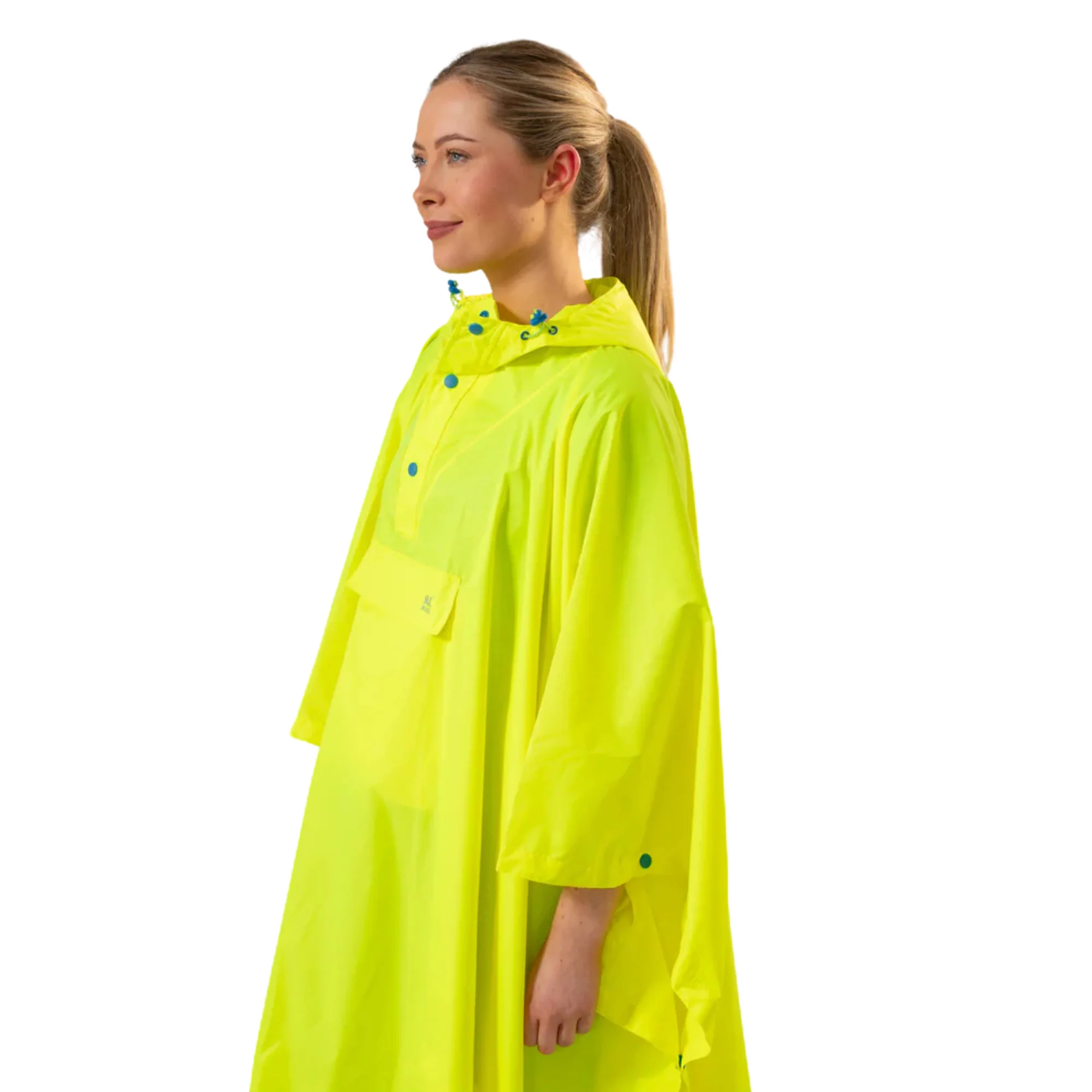 Mac-In-A-Sac Unisex Waterproof Poncho (Neon Yellow) - Image 2