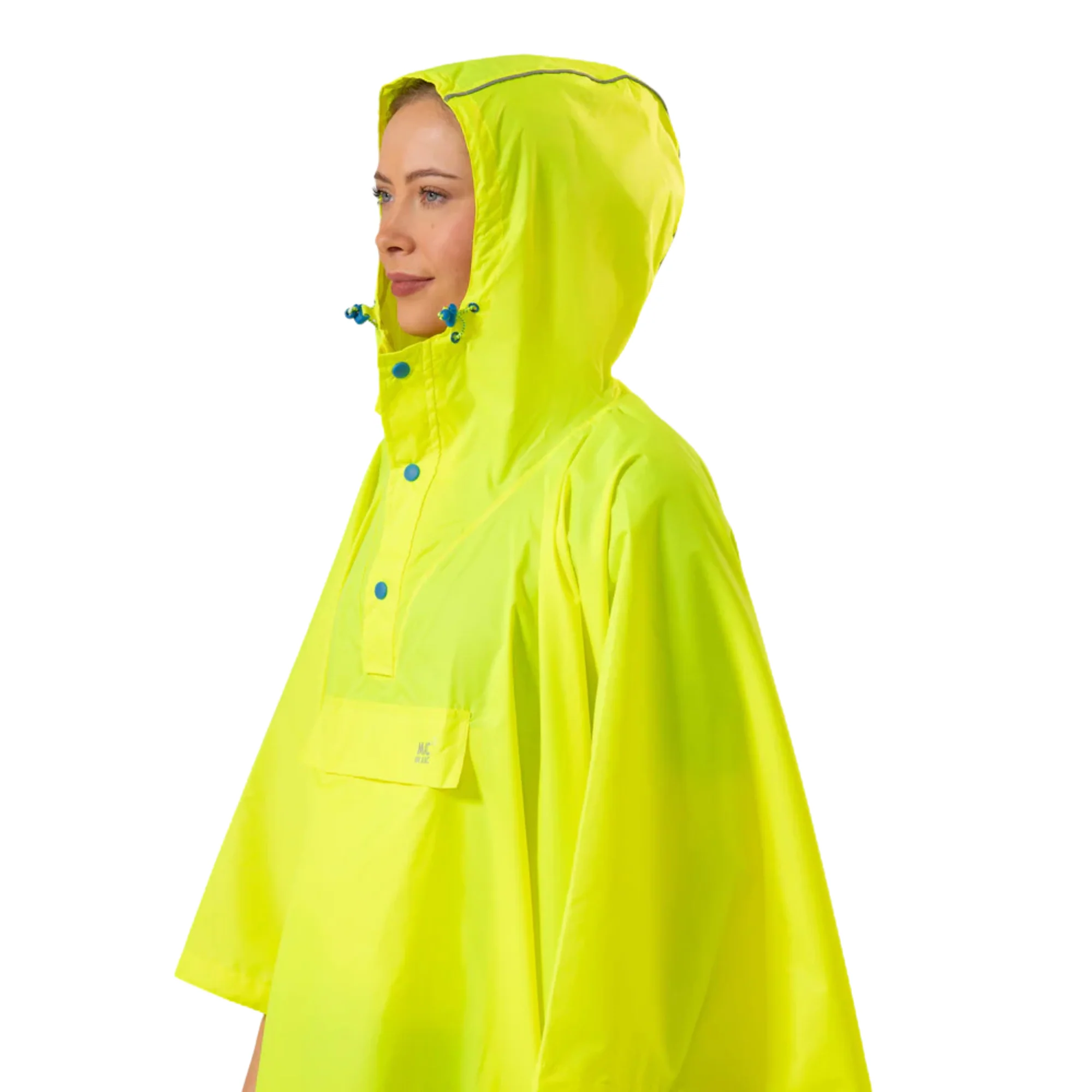 Mac-In-A-Sac Unisex Waterproof Poncho (Neon Yellow) - Image 4