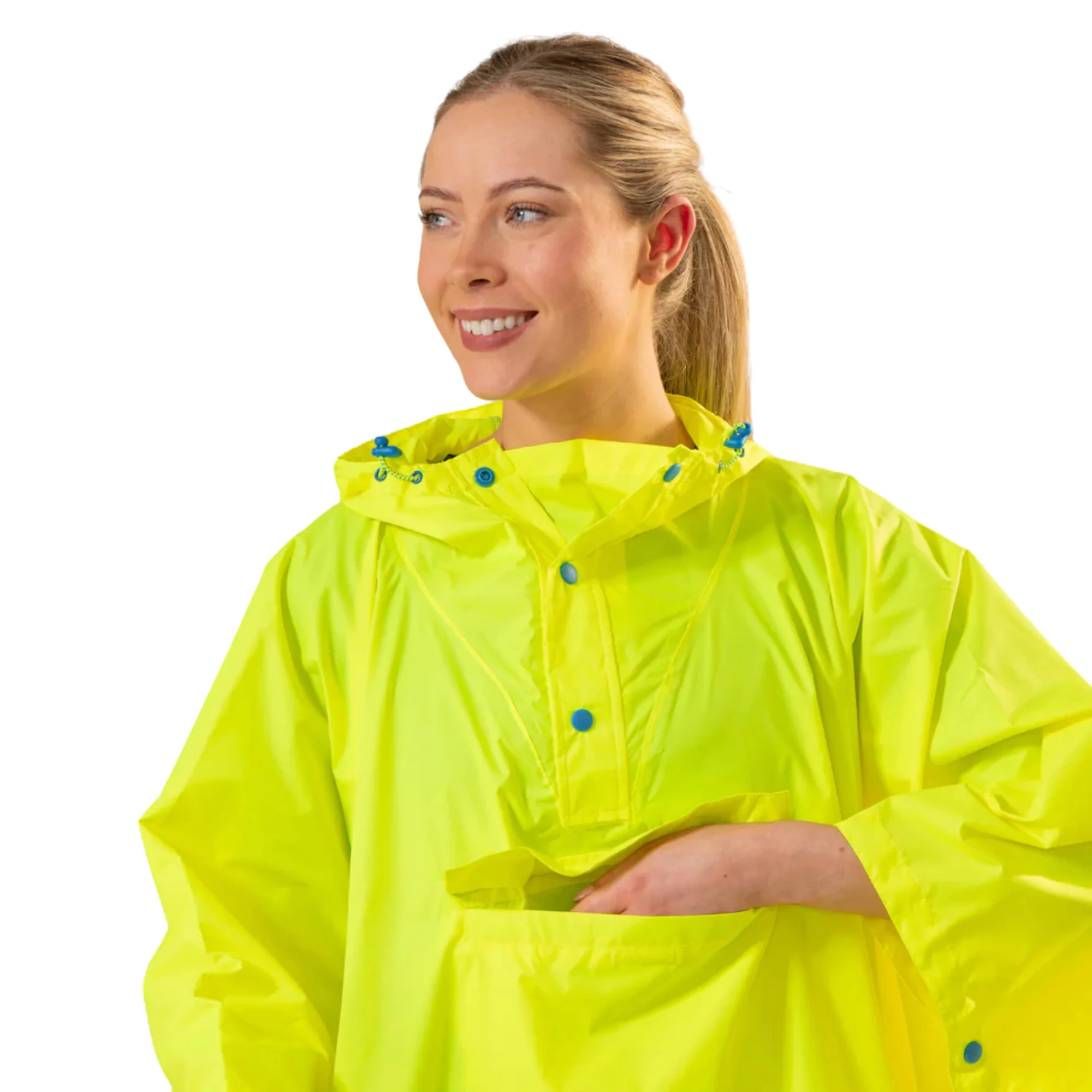 Mac-In-A-Sac Unisex Waterproof Poncho (Neon Yellow) - Image 5