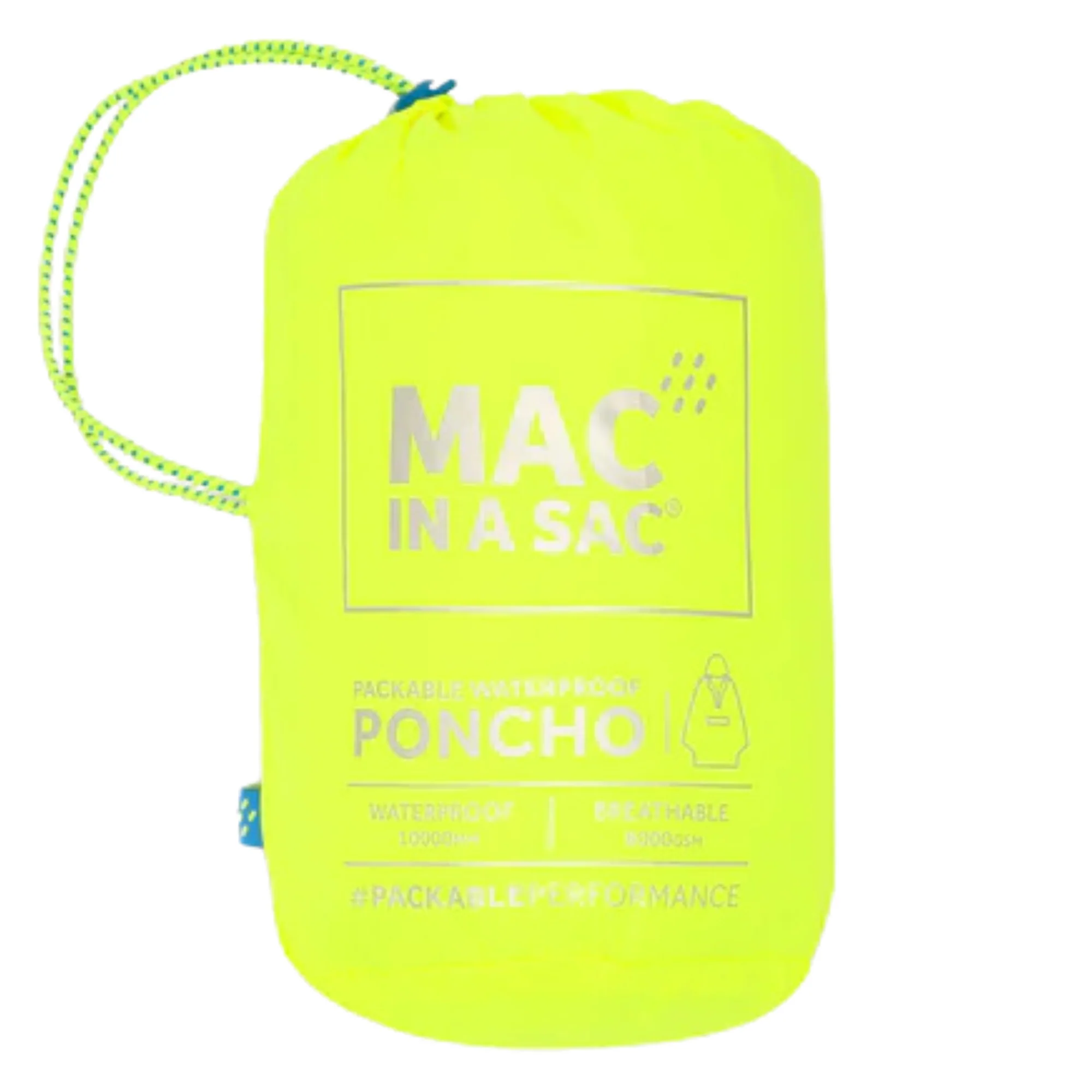 Mac-In-A-Sac Unisex Waterproof Poncho (Neon Yellow) - Image 8
