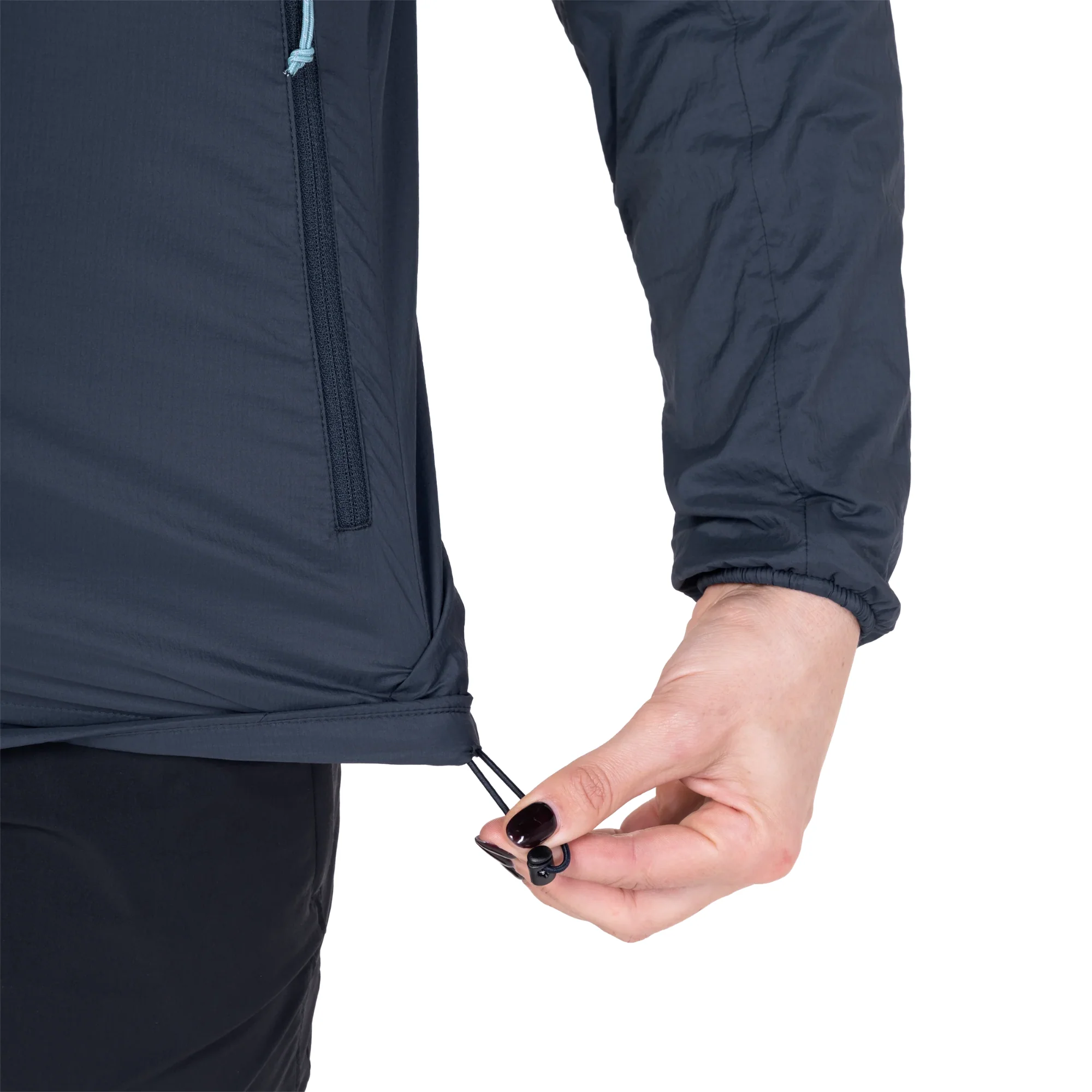 Mountain Equipment Women's Aerotherm Hooded Softshell Jacket (Blue Nights) - Image 4