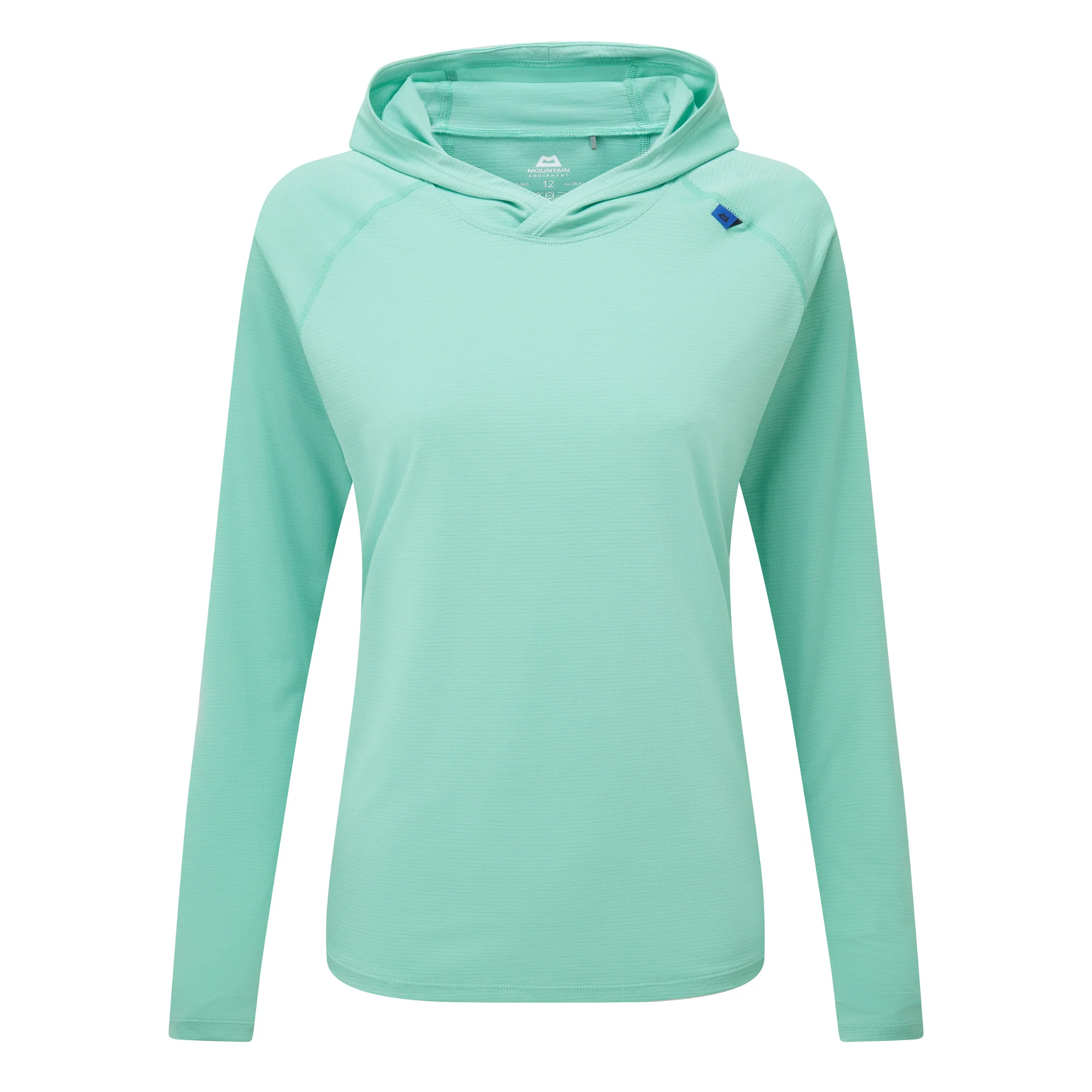 Mountain Equipment Women's Glace Hooded Long Sleeve Technical Top (Aqua)