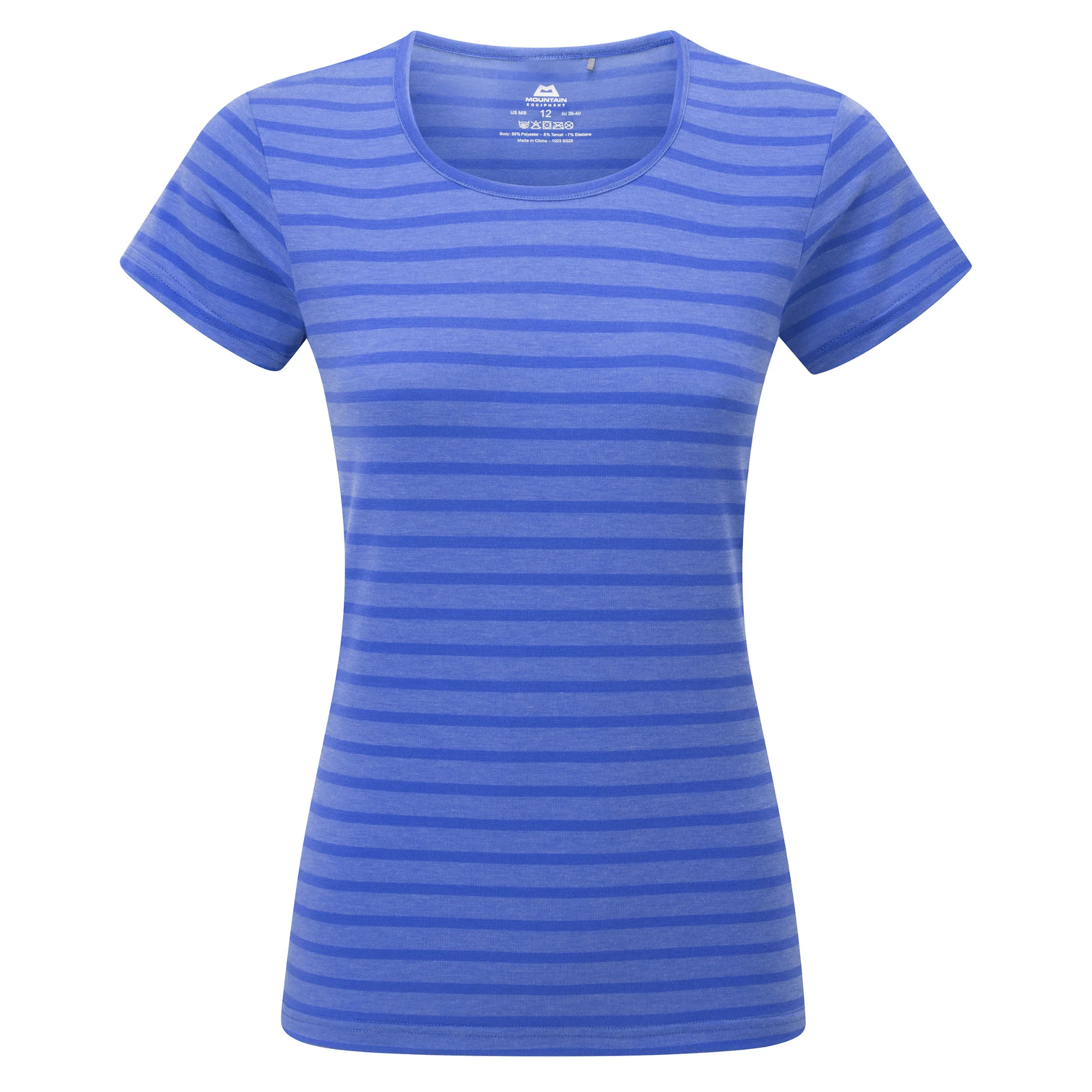 Mountain Equipment Women's Groundup Stripe Short Sleeve Technical Tee (Vivid Stripe)