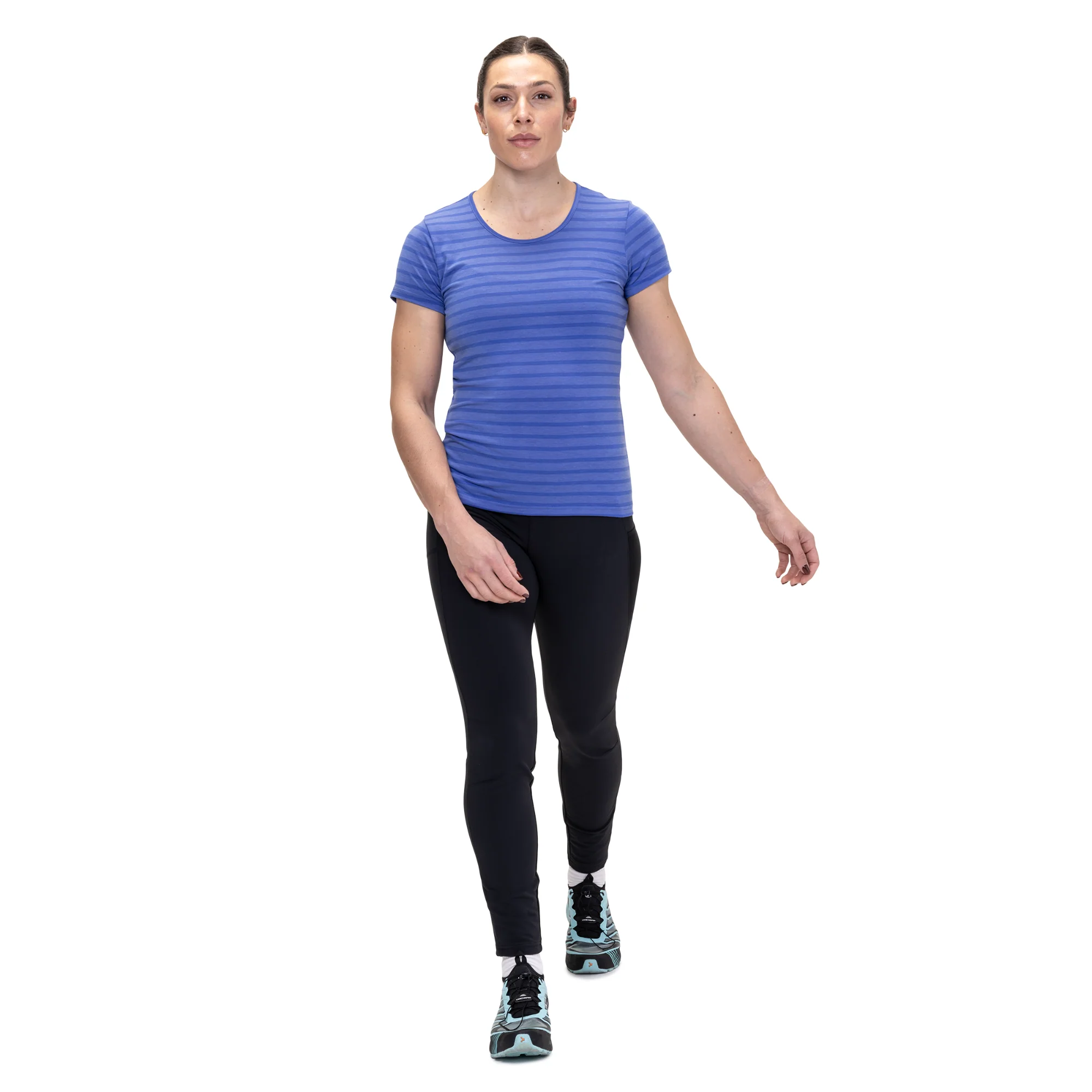 Mountain Equipment Women's Groundup Stripe Short Sleeve Technical Tee (Vivid Stripe) - Image 7
